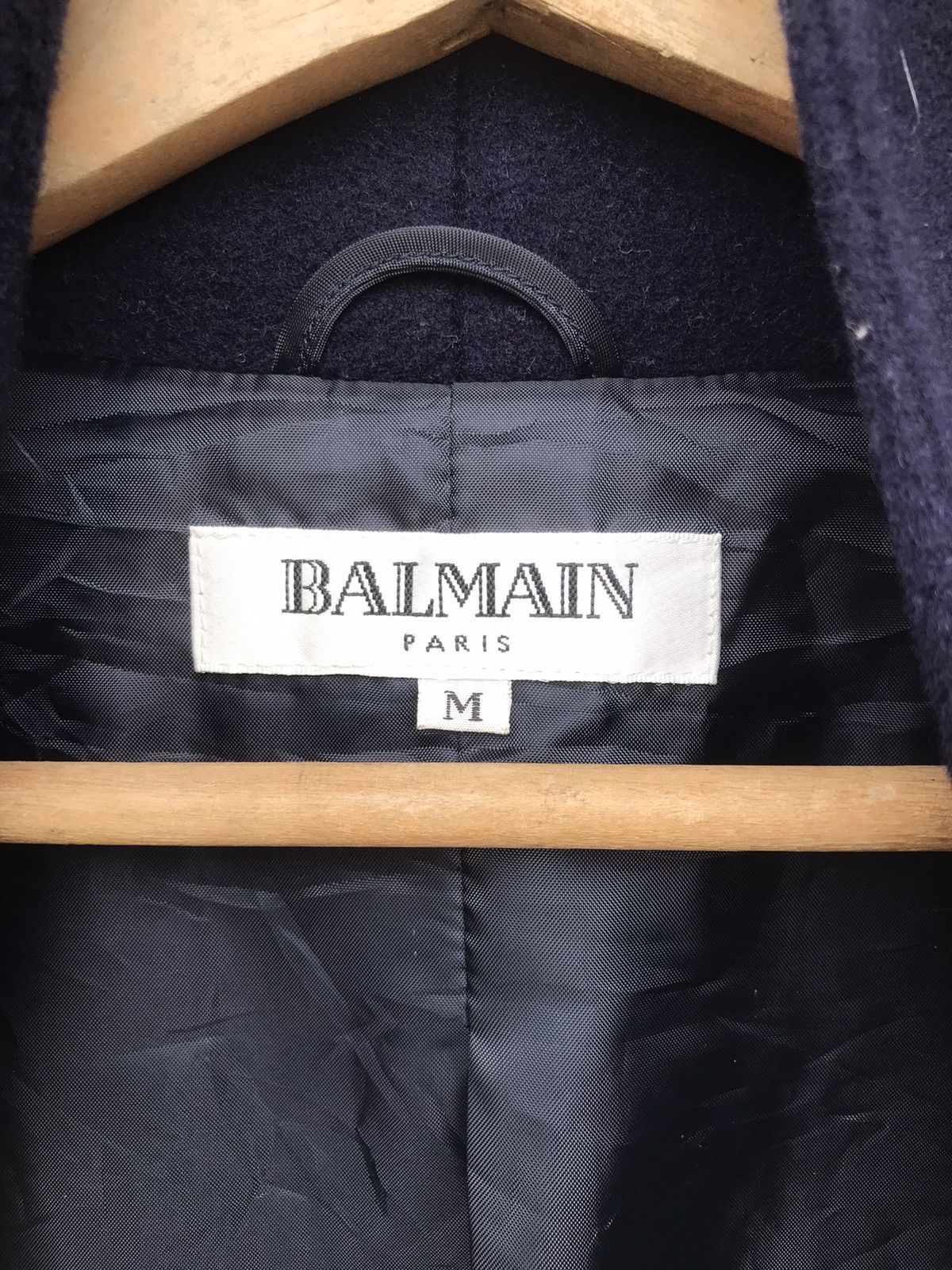 Balmain Paris Wool Belted Coat - 2