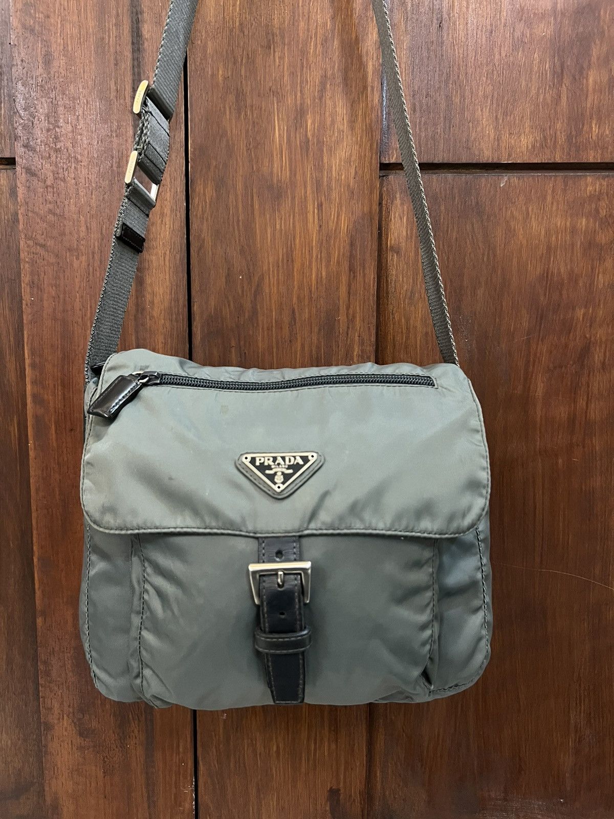 Prada Sling Bag Grey Nylon - 1