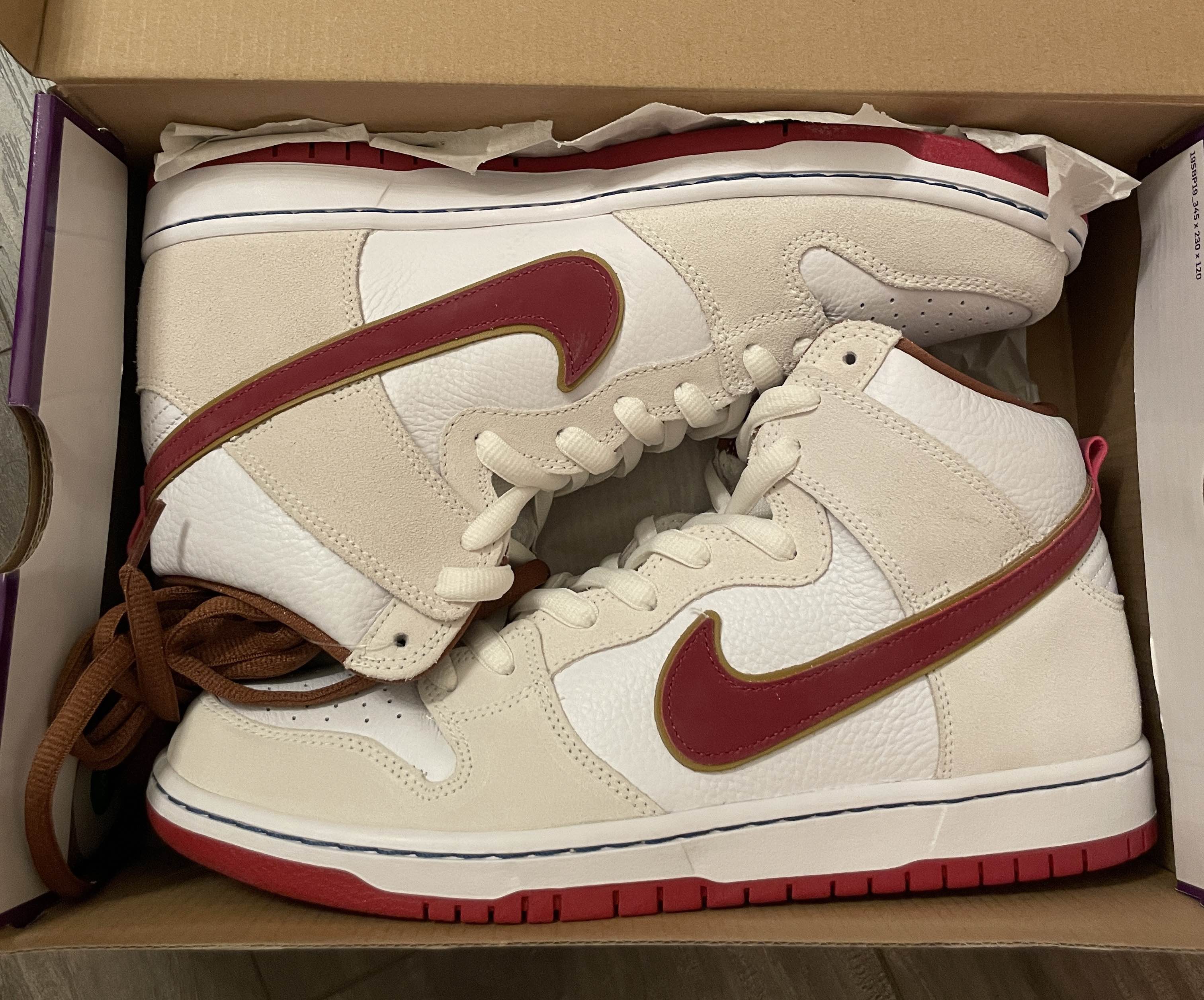 NEW 12 US Nike SB Dunk High Pro Phillies Blunt Sail Team Crimson White Cigar - 1