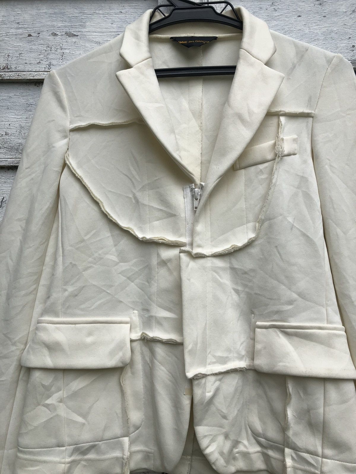 Vintage Comme Des Garcon Raw Cut Reverse Design Jacket - 4