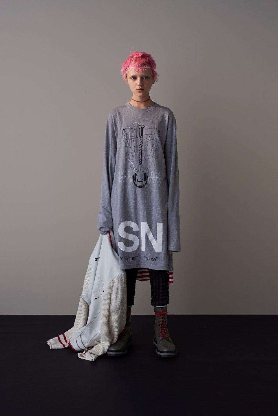 18ss spiritual noise lilac band tee - 2