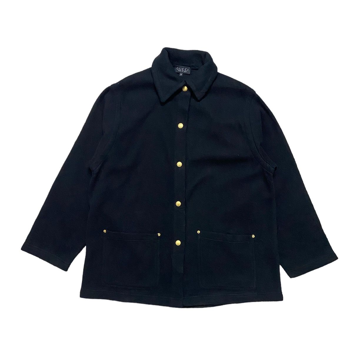 Gucci Gold Snap Button Fleece Jacket - 1