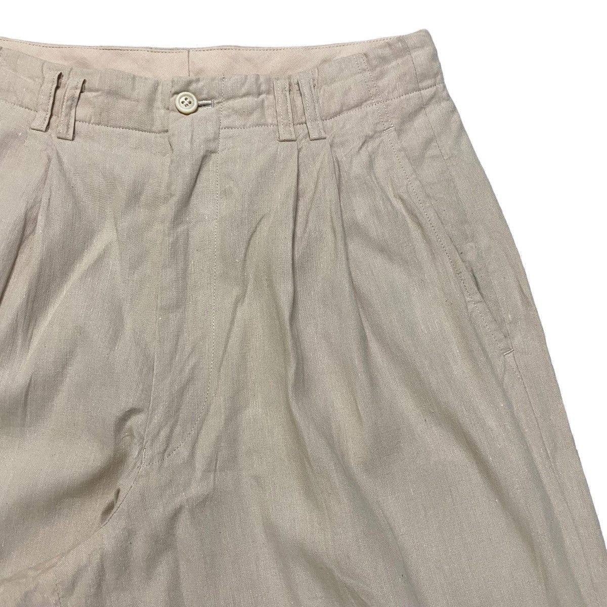 AD1989 Comme Des Garcons Homme Linen Baggy Pants - 4