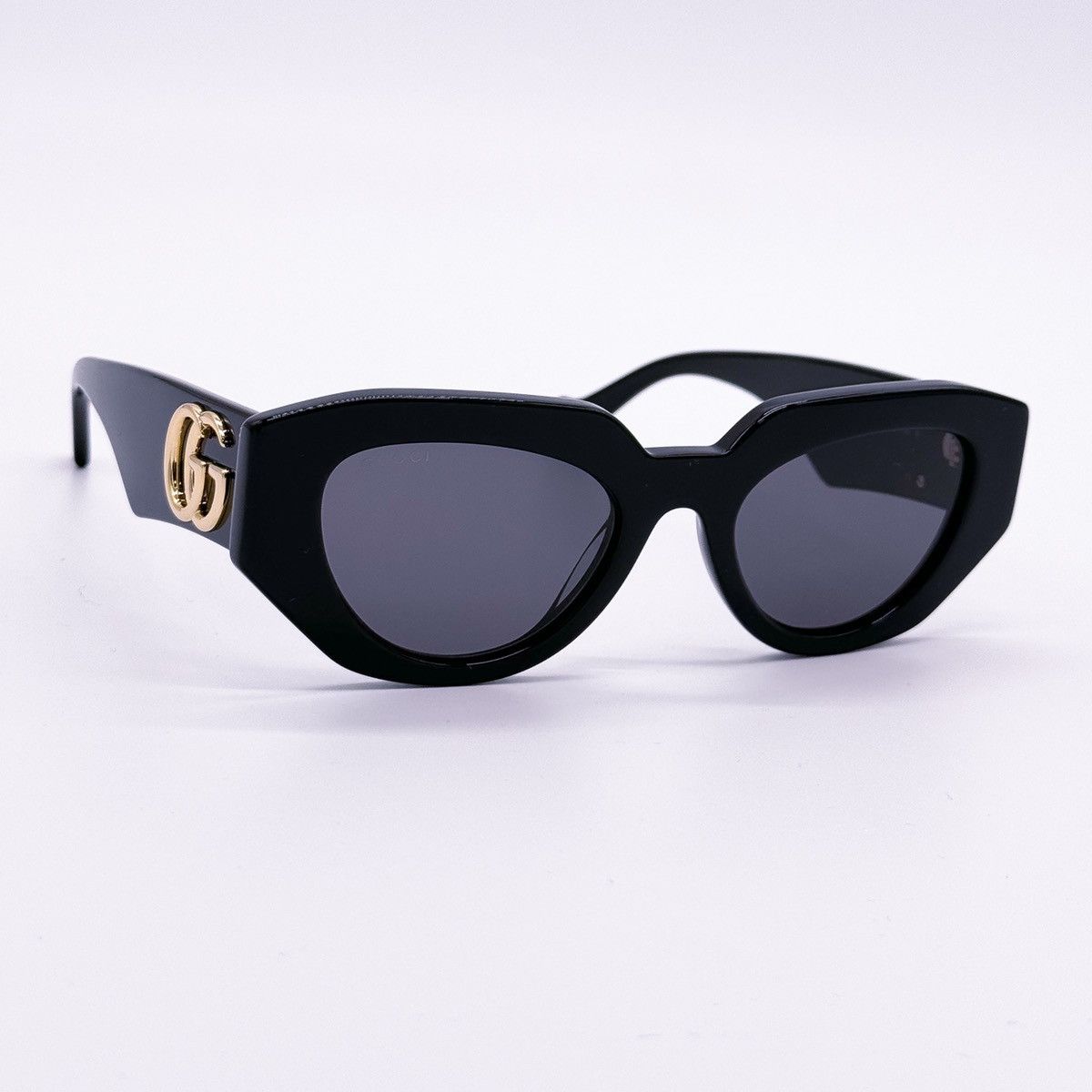 NEW GUCCI GG1421S 001 WOMEN BLACK OVAL SUNGLASSES - 5