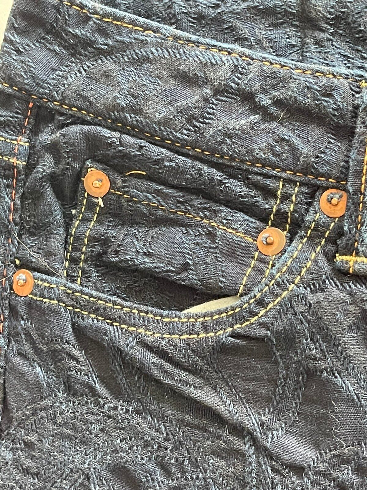 Graph Zero Jacquard jeans by Kojima Genes Japan - 11