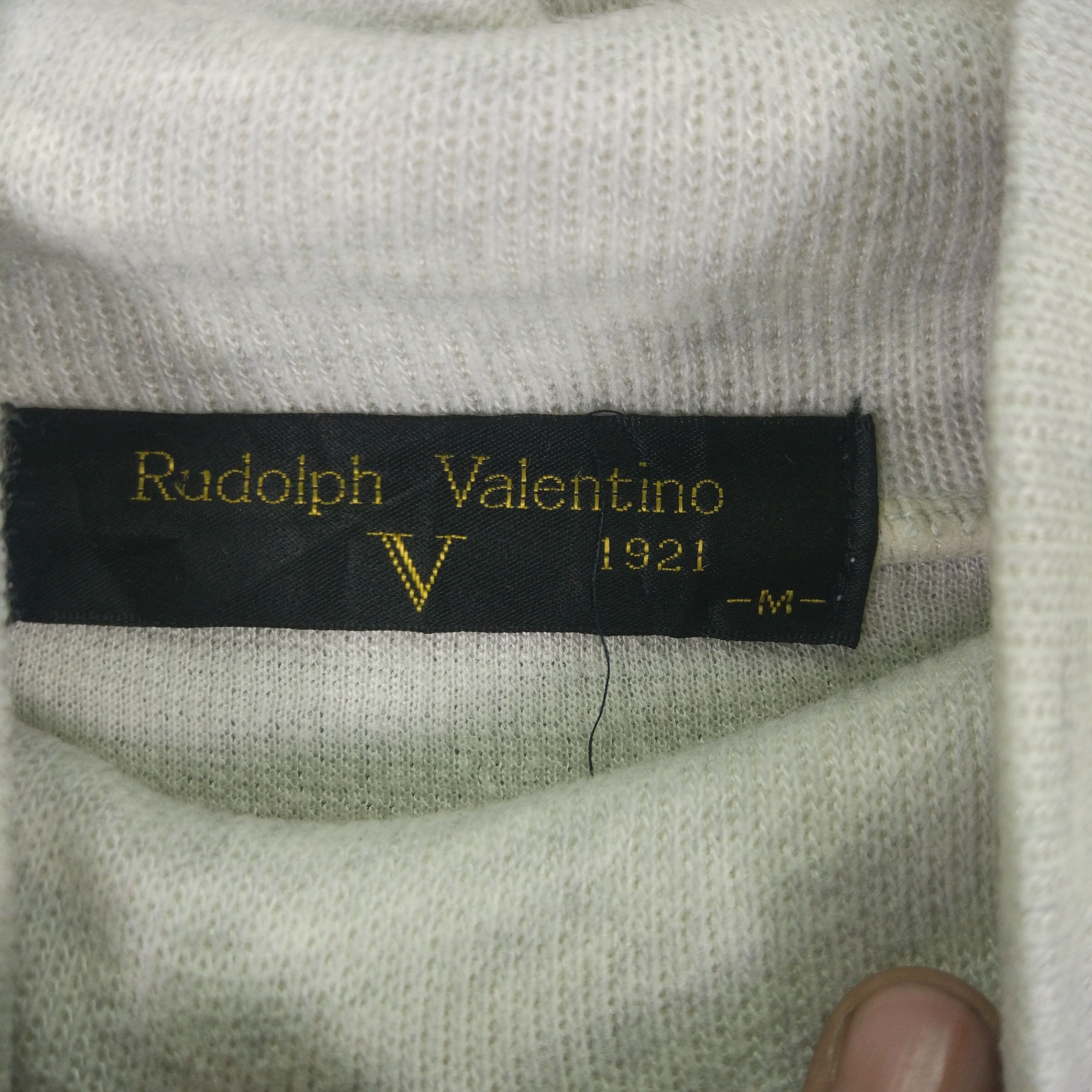 Rudolph Valentino Embroidered Big Logo Turtle Neck Pullover Jumper Sweatshirt - 4