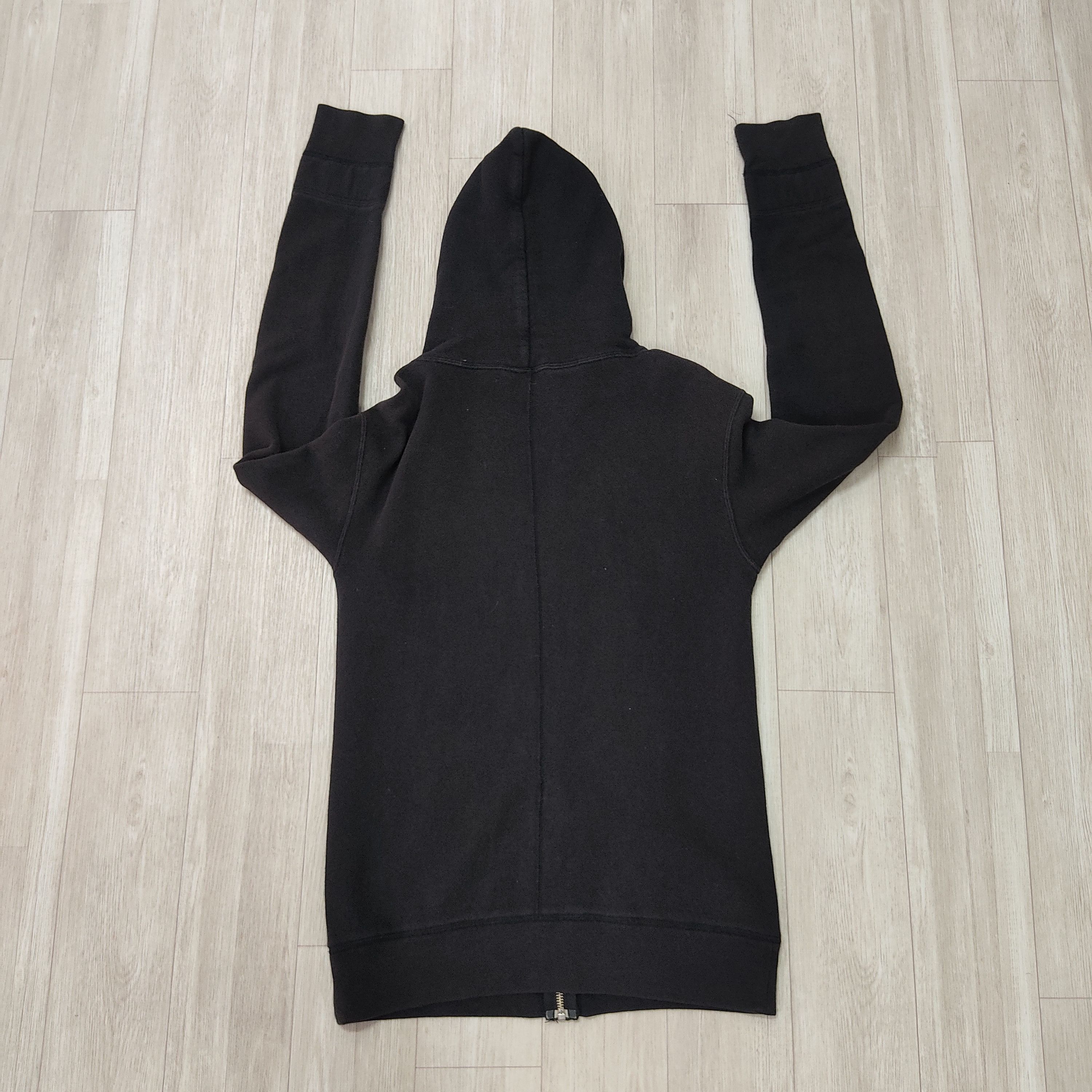 N. HOOLYWOOD Plain Black Zipper Hoodie Sweatshirt - 9