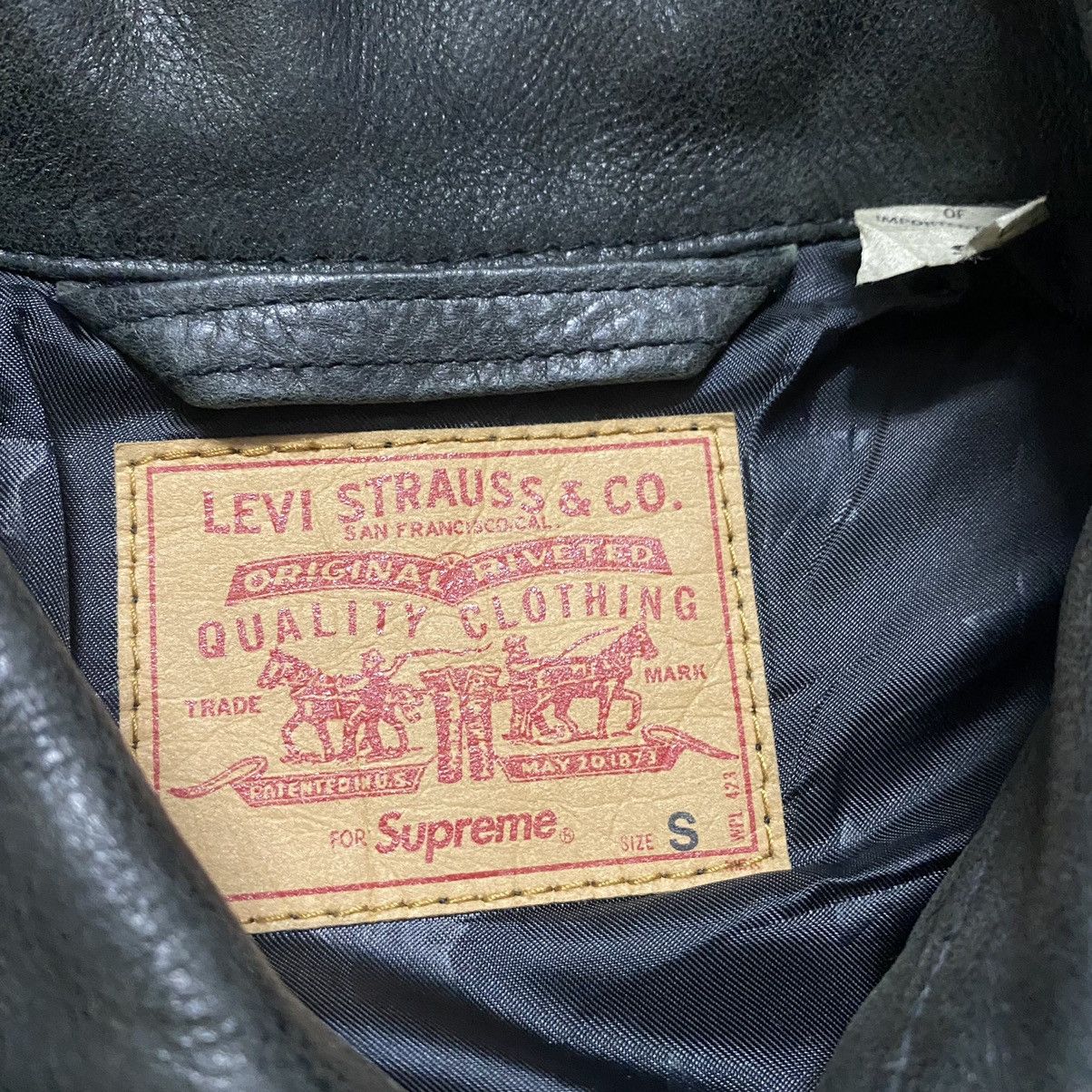 FW2011 Levis X Supreme Leather Trucker Jacket - 14