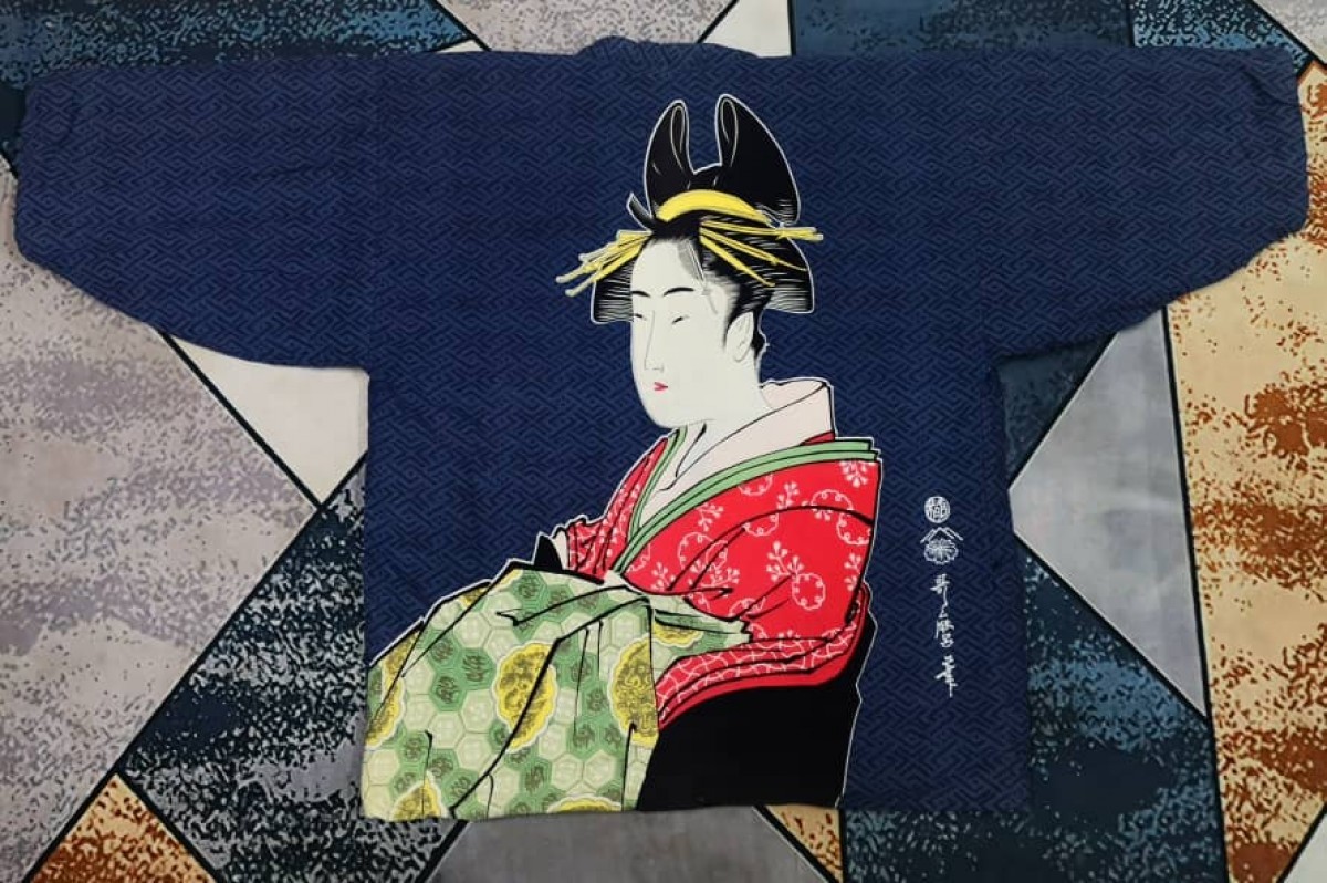 Indigo - Geisha Kimono Hanten - 1