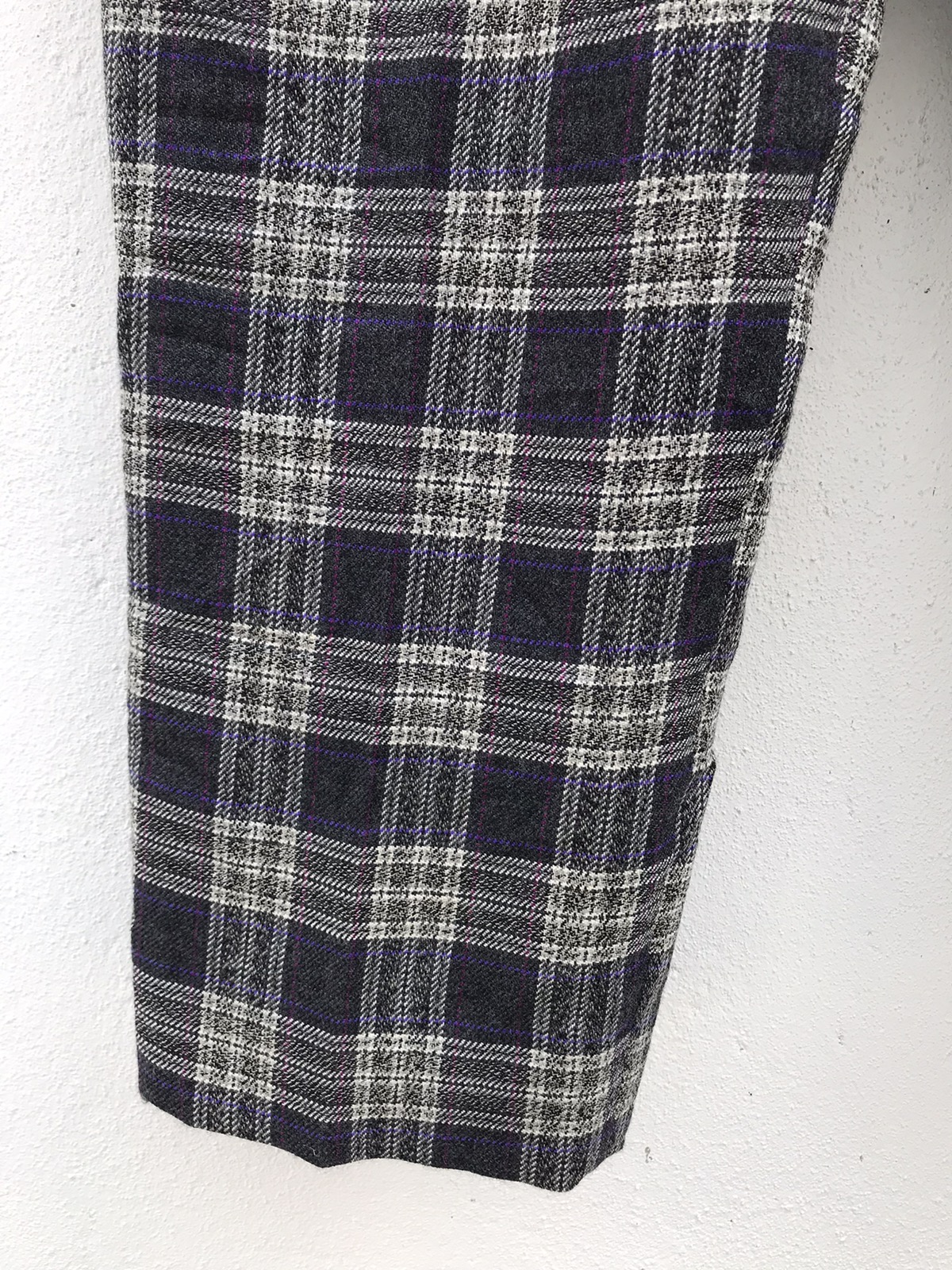 VINTAGE KENZO GOLF Checked Plaid Baggy Wool Trousers - 4