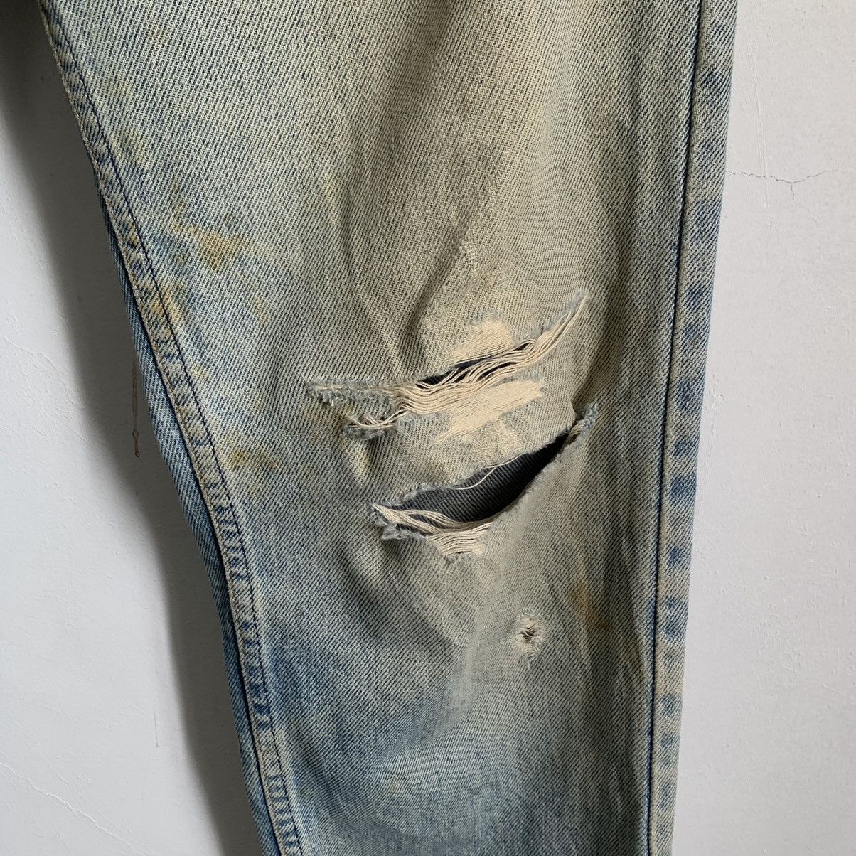 Vintage Levis 510 Stone Wash Distressed Denim Jeans - 4