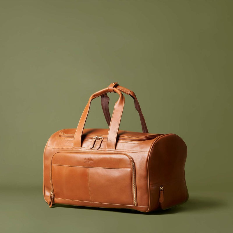 PREMIUM Travel Bag With Leather Calf - Brown - 1
