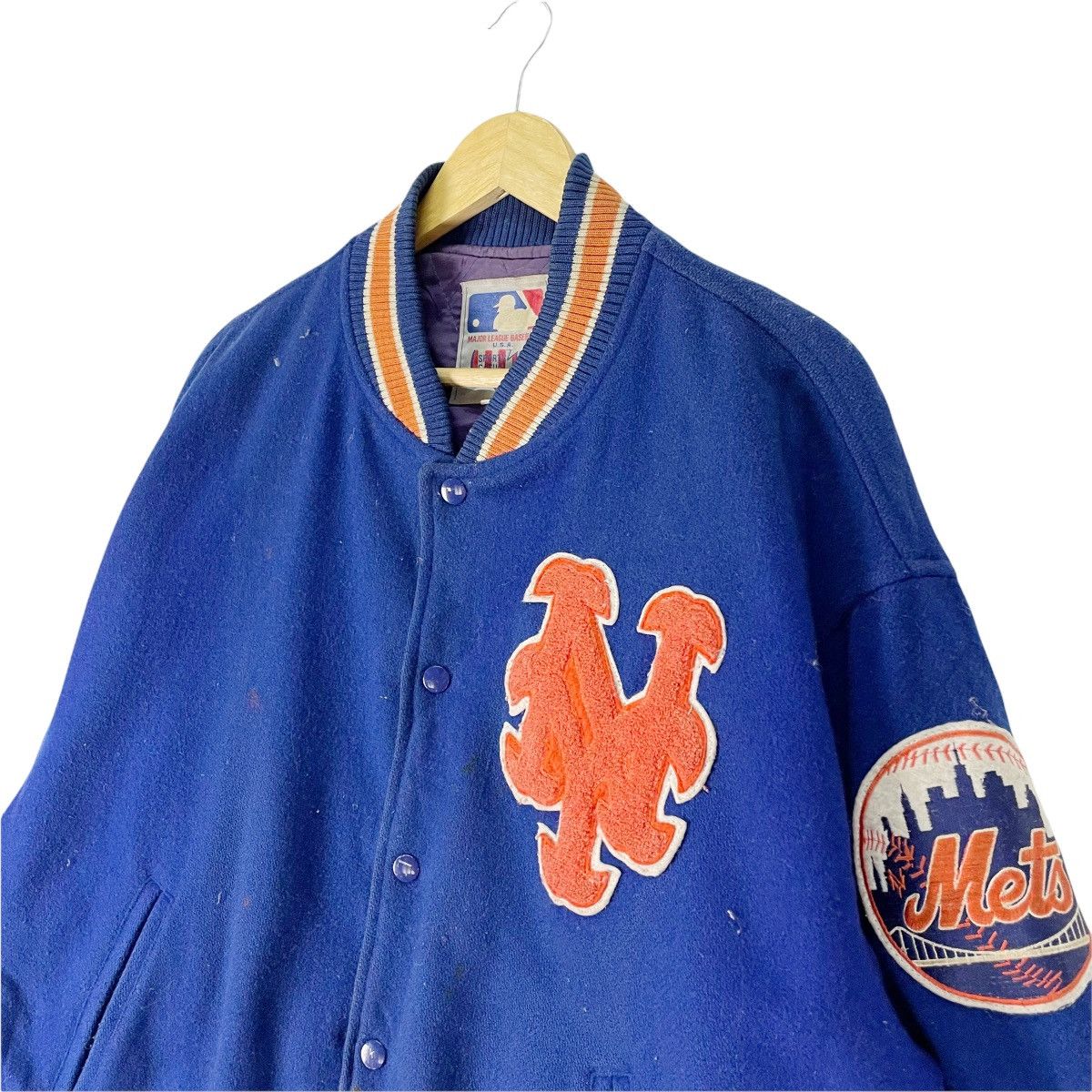 Vintage - ⚡️90s NEW YORK METS Wool Varsity Jacket - 6