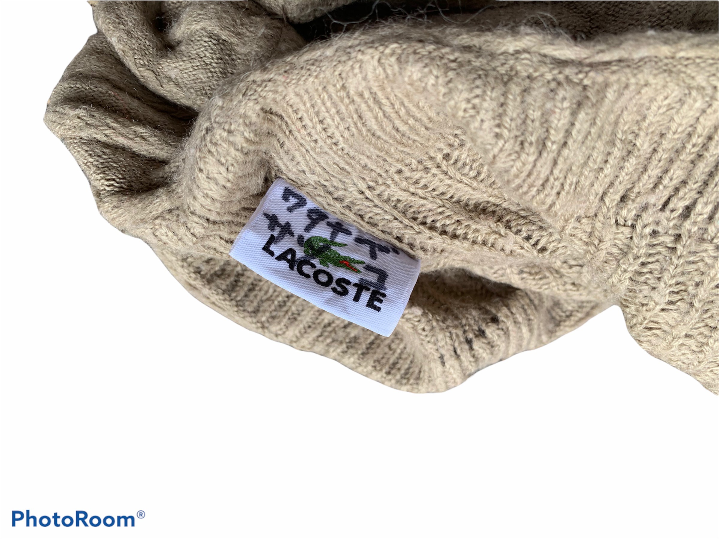 Vintage Lacoste Knitted Logo Beanie - 7