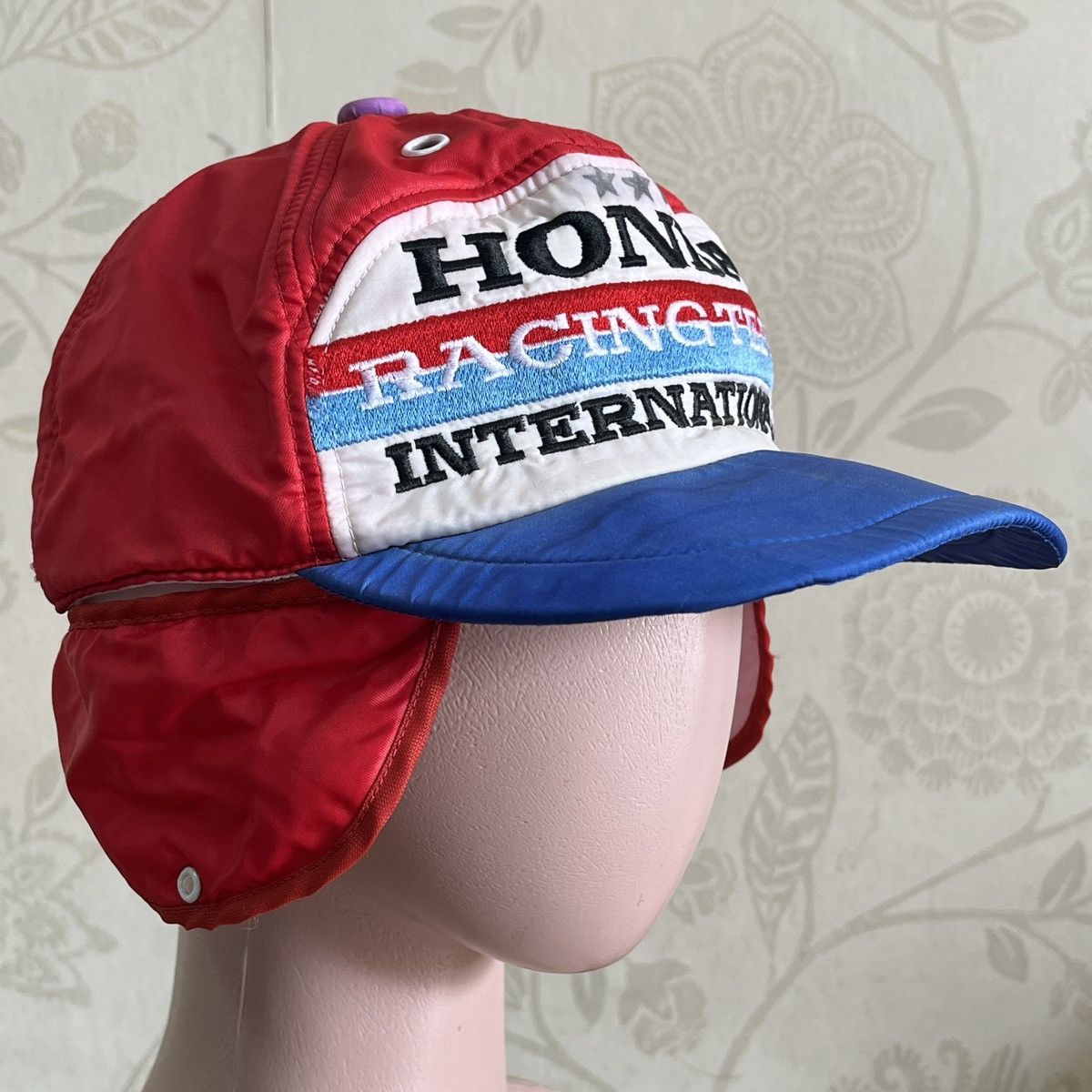Vintage 1980s Honda Racing Nylon Hat Japan Made - 11
