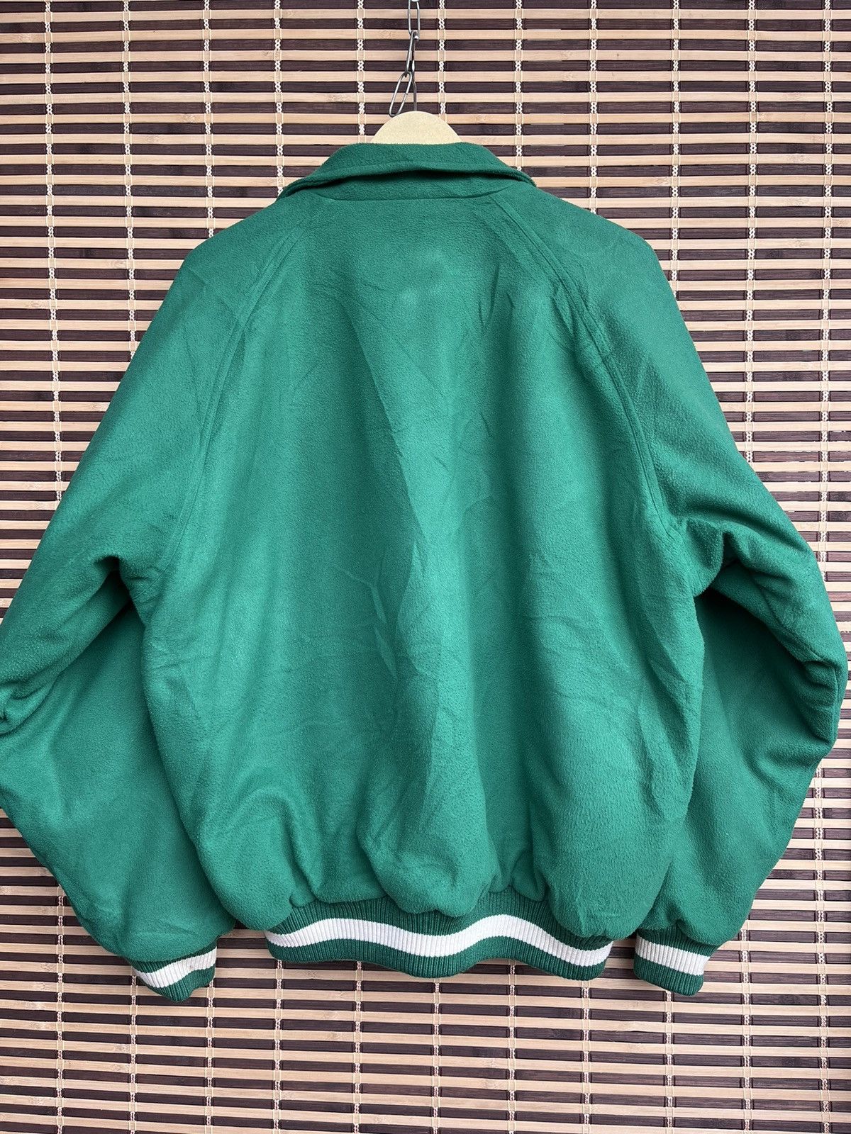 Vintage Adidas Descente Green Varsity Jacket Japan - 2