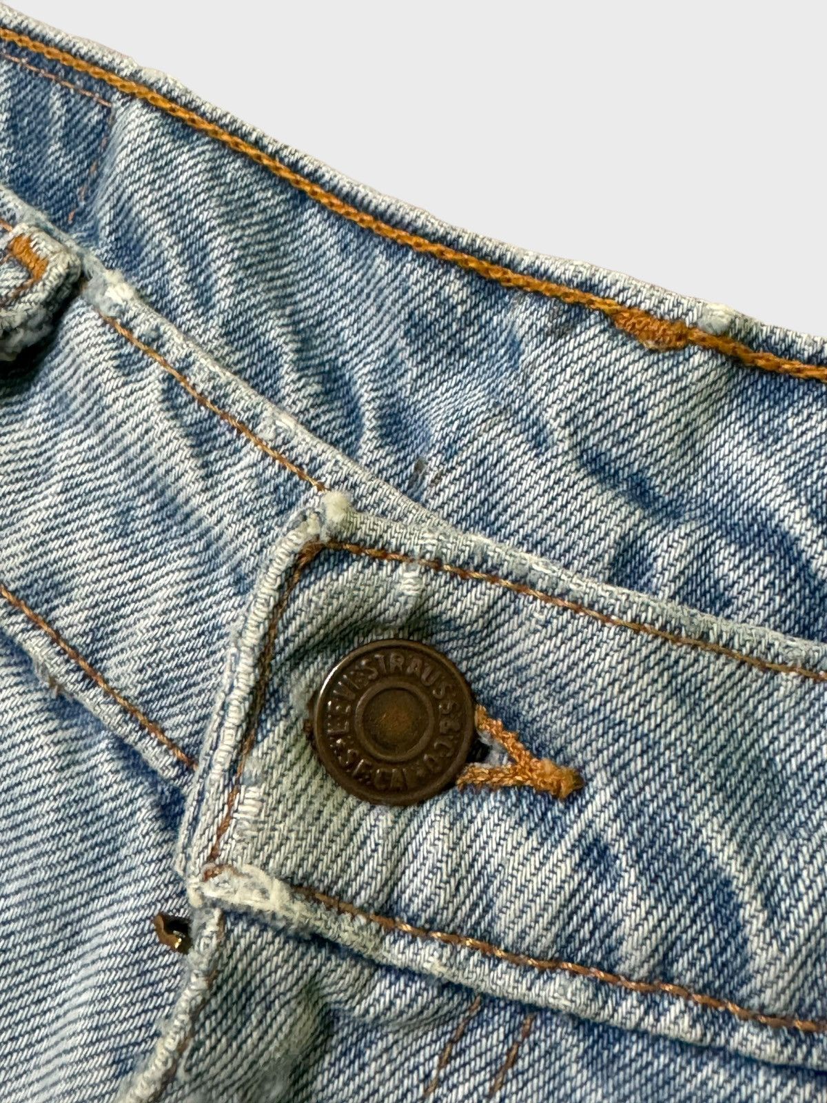 Vintage Levi's 507 Blue Orange Tab Distressed Alter Denims - 11