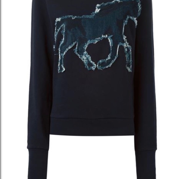 See by Chloe denim horse appliqué Sweatshirt. - 3