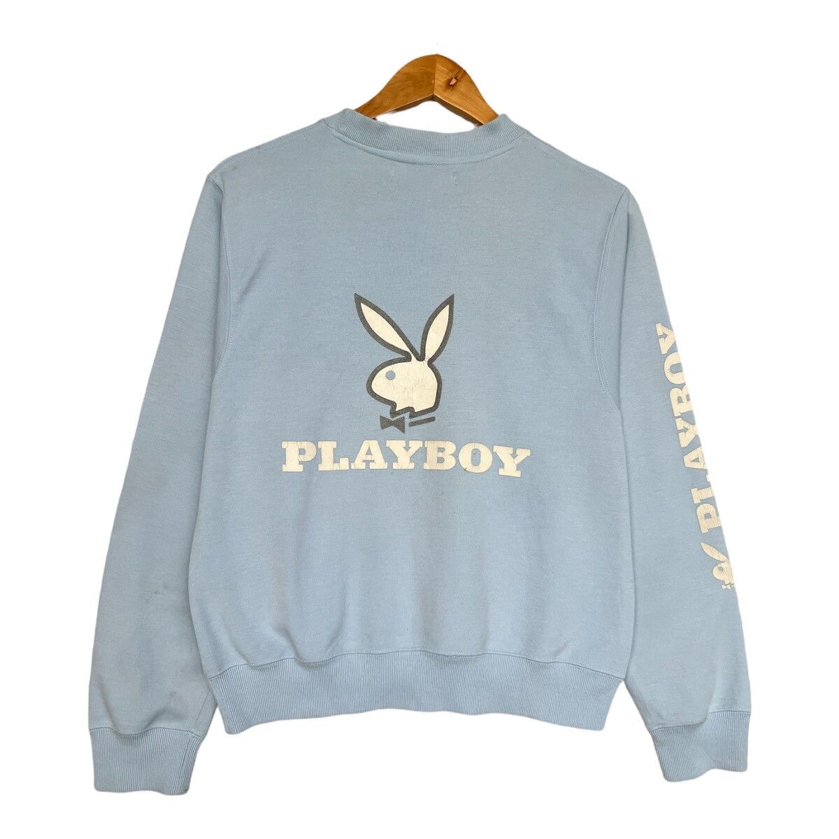 Vintage Playboy Sweatshirt Baby Blue Sweatshirt - 1