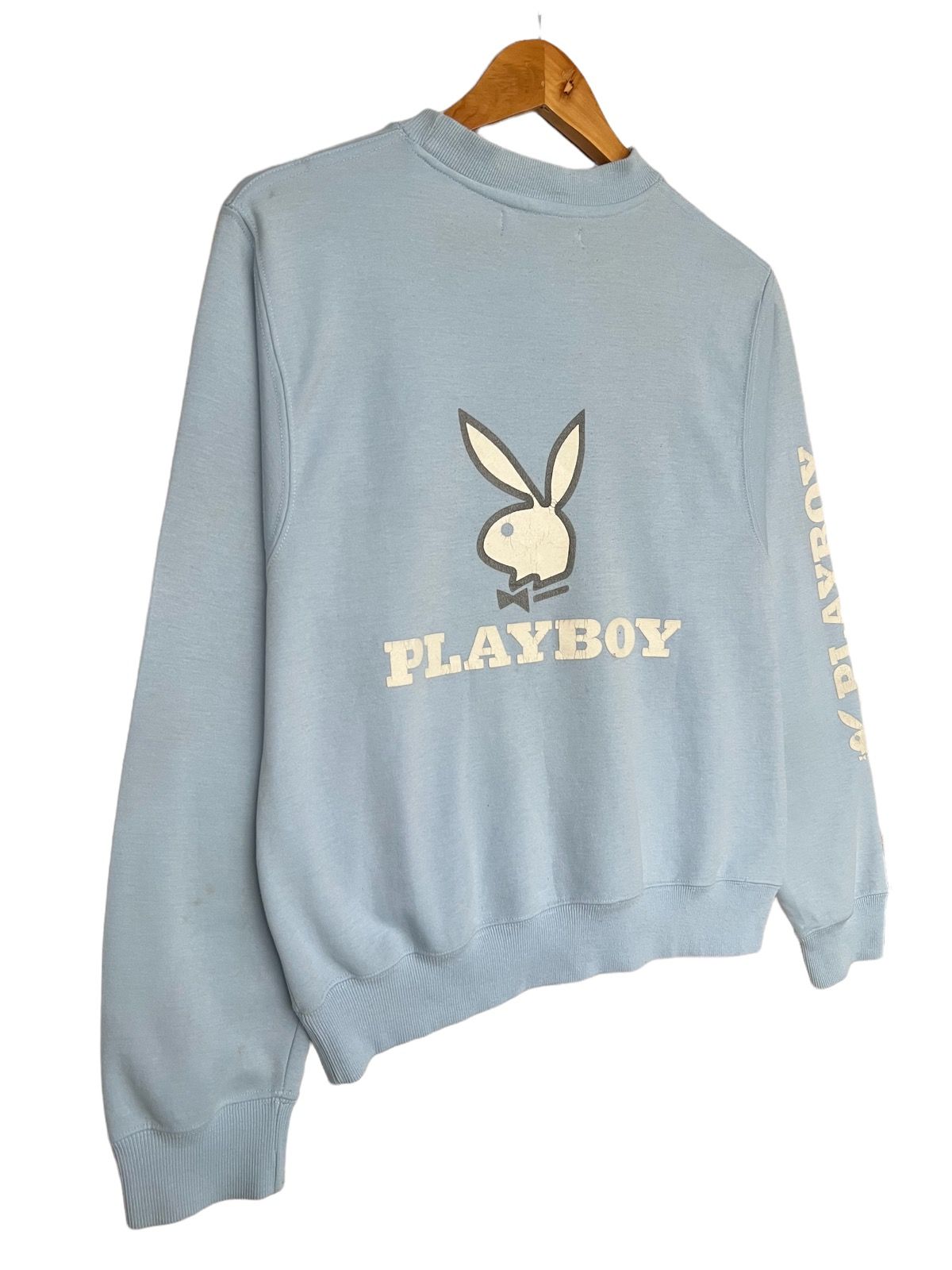 Vintage Playboy Sweatshirt Baby Blue Sweatshirt - 3