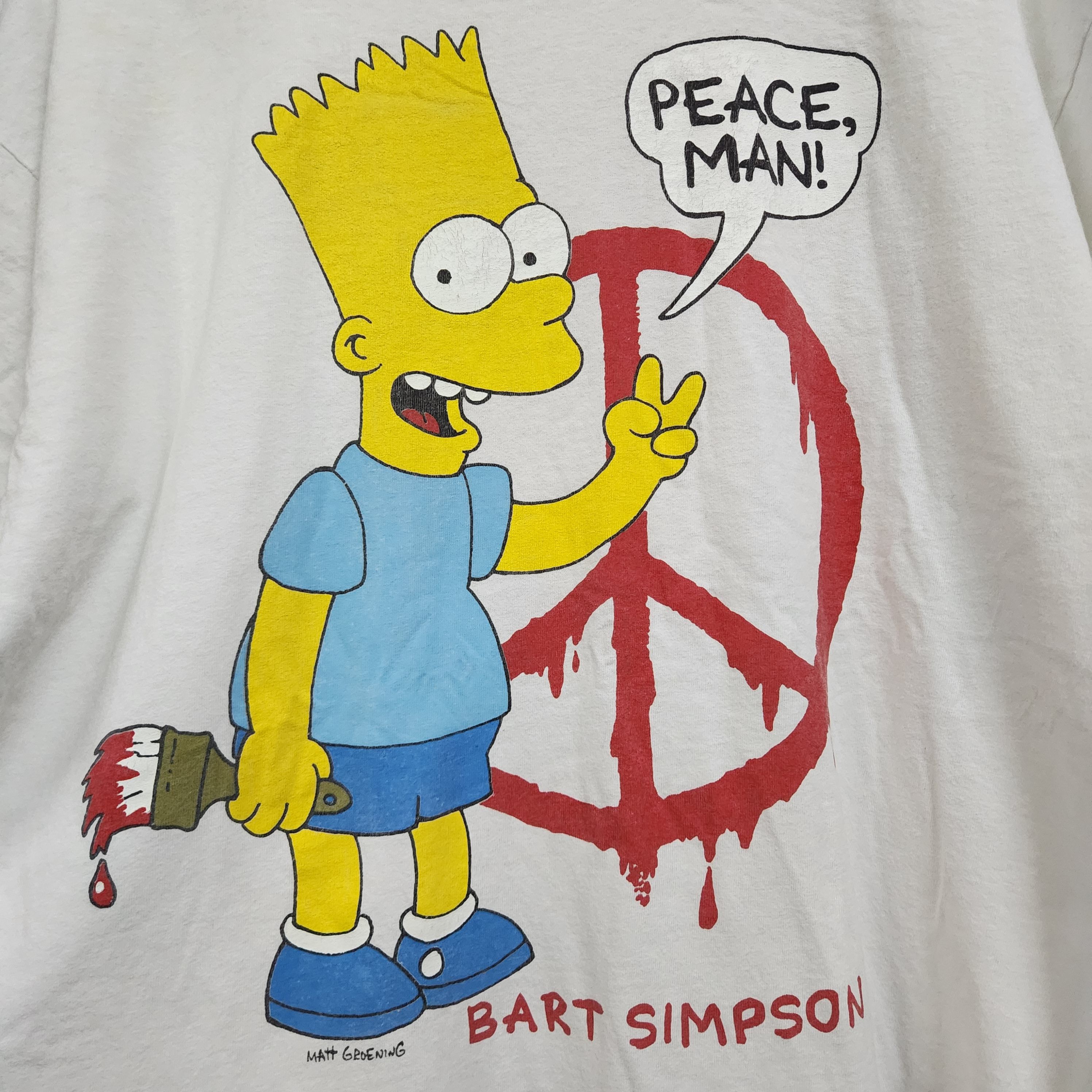 Vintage Bart Simpson Matt Groening TShirt Single Stitches - 12