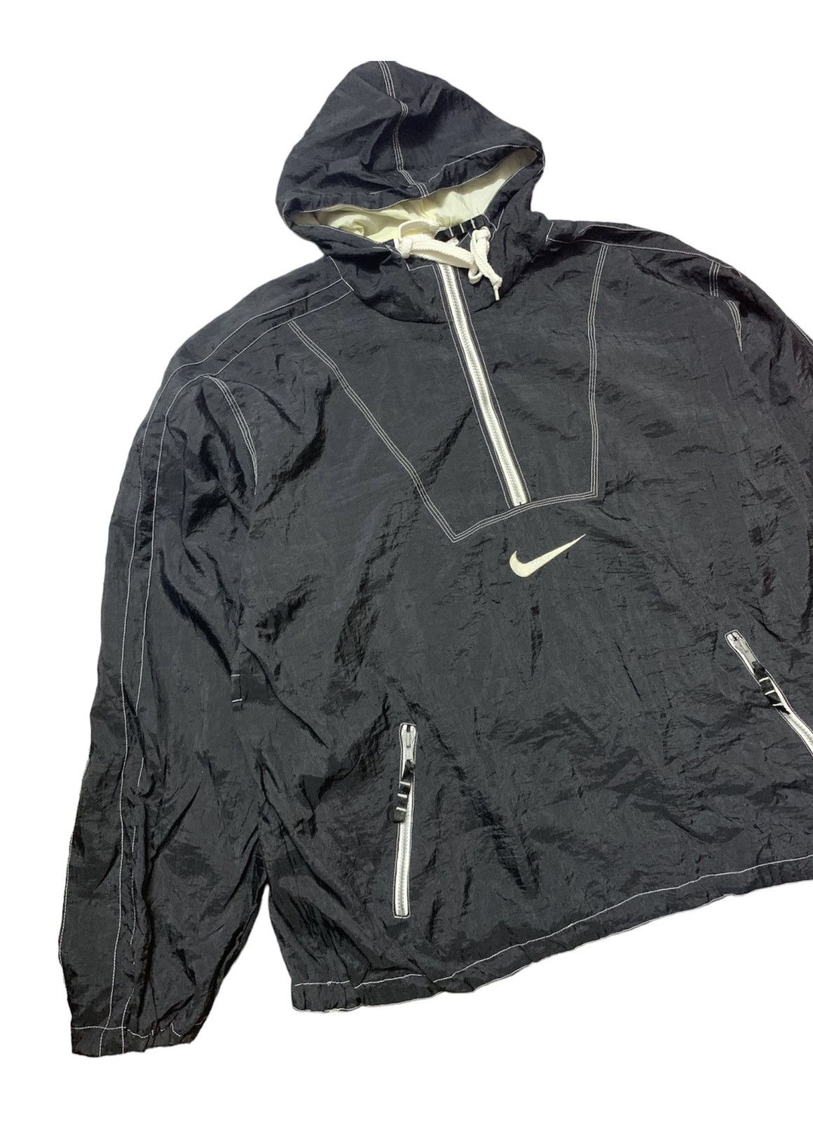 Retro 90’s Nike Swoosh Centre Logo Windbreaker Oversized - 1