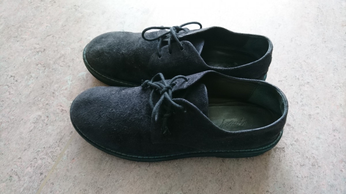 Navy Blue Suede Creepers Plattform Leather Shoes - 4
