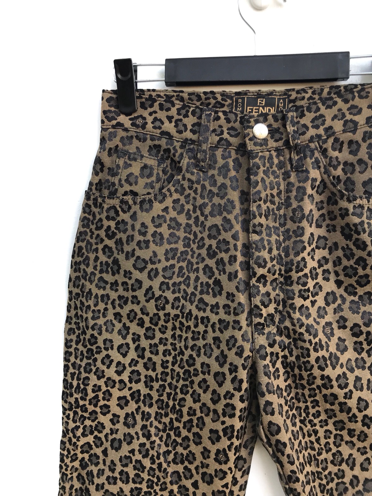 Authentic Fendi Leopard Print Trousers Pants - 2