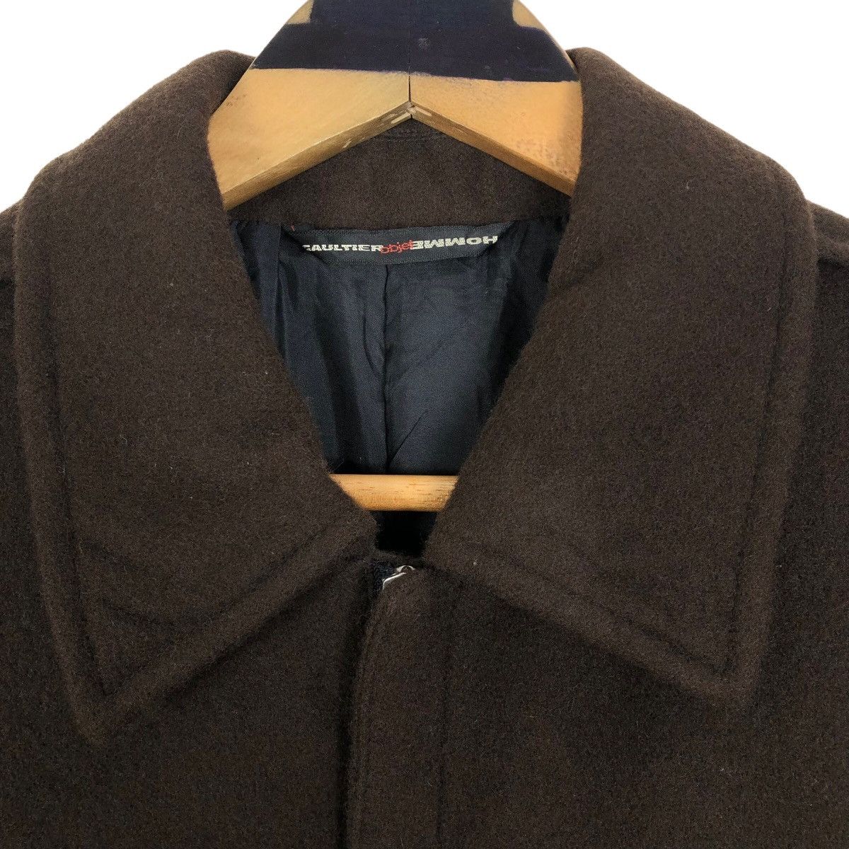 Vintage 90s Gaultier Homme Objet Wool Carcoat Trench Coat - 7