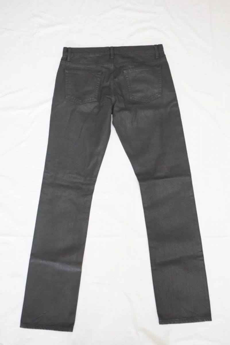 NWT Black Coated Waxed Raw Jeans 29 RARE - 3