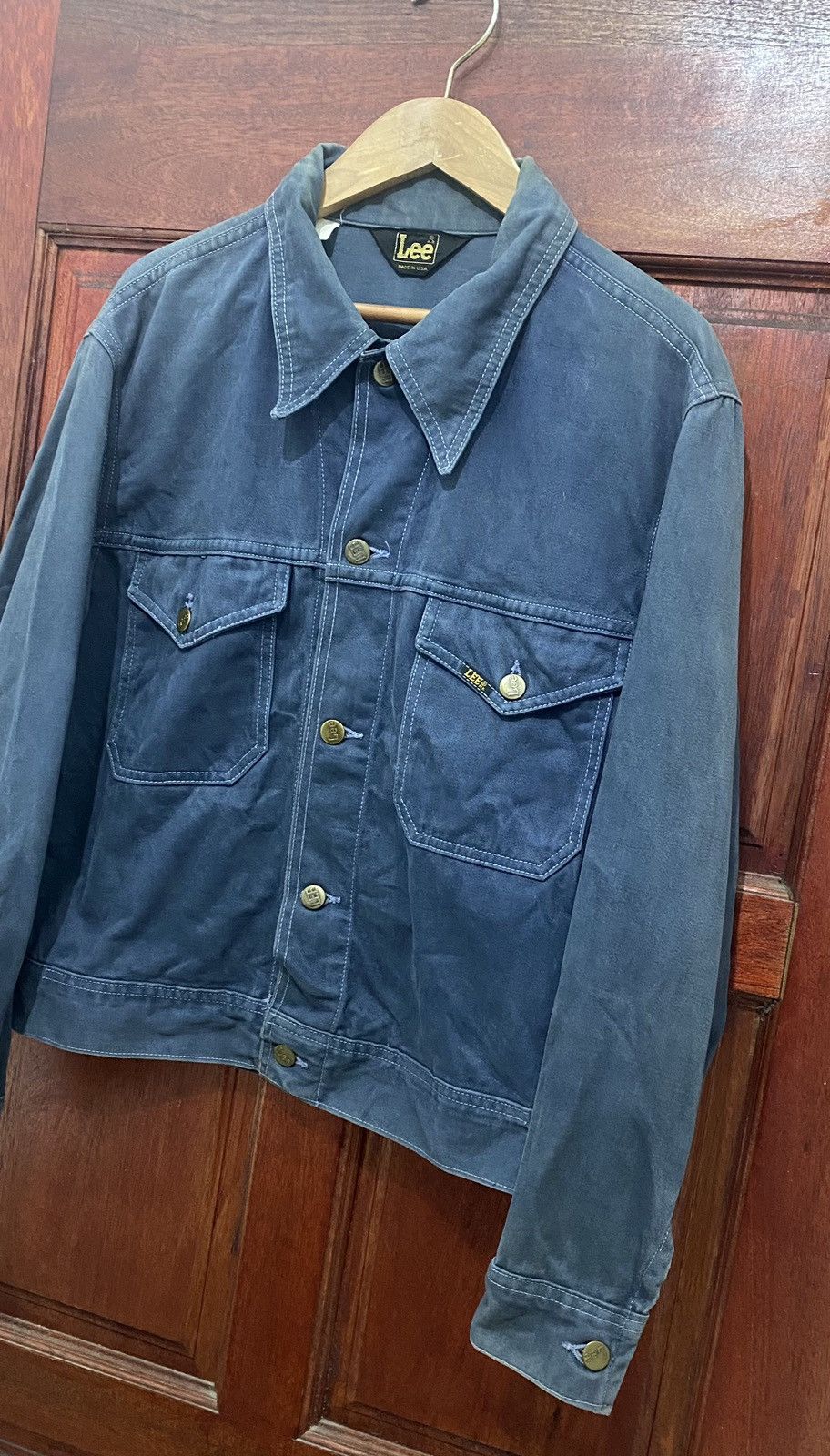 Vintage Lee Trucker Denim Jacket Made Usa - 4
