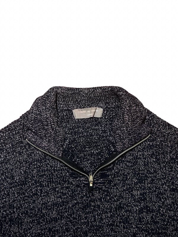 Contrast-knit zip-up turtleneck sweater - 5