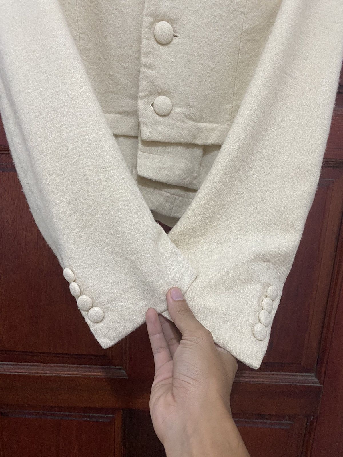 COMME des GARÇONS Tricot Wool Cropped Fashion Design Jacket - 5
