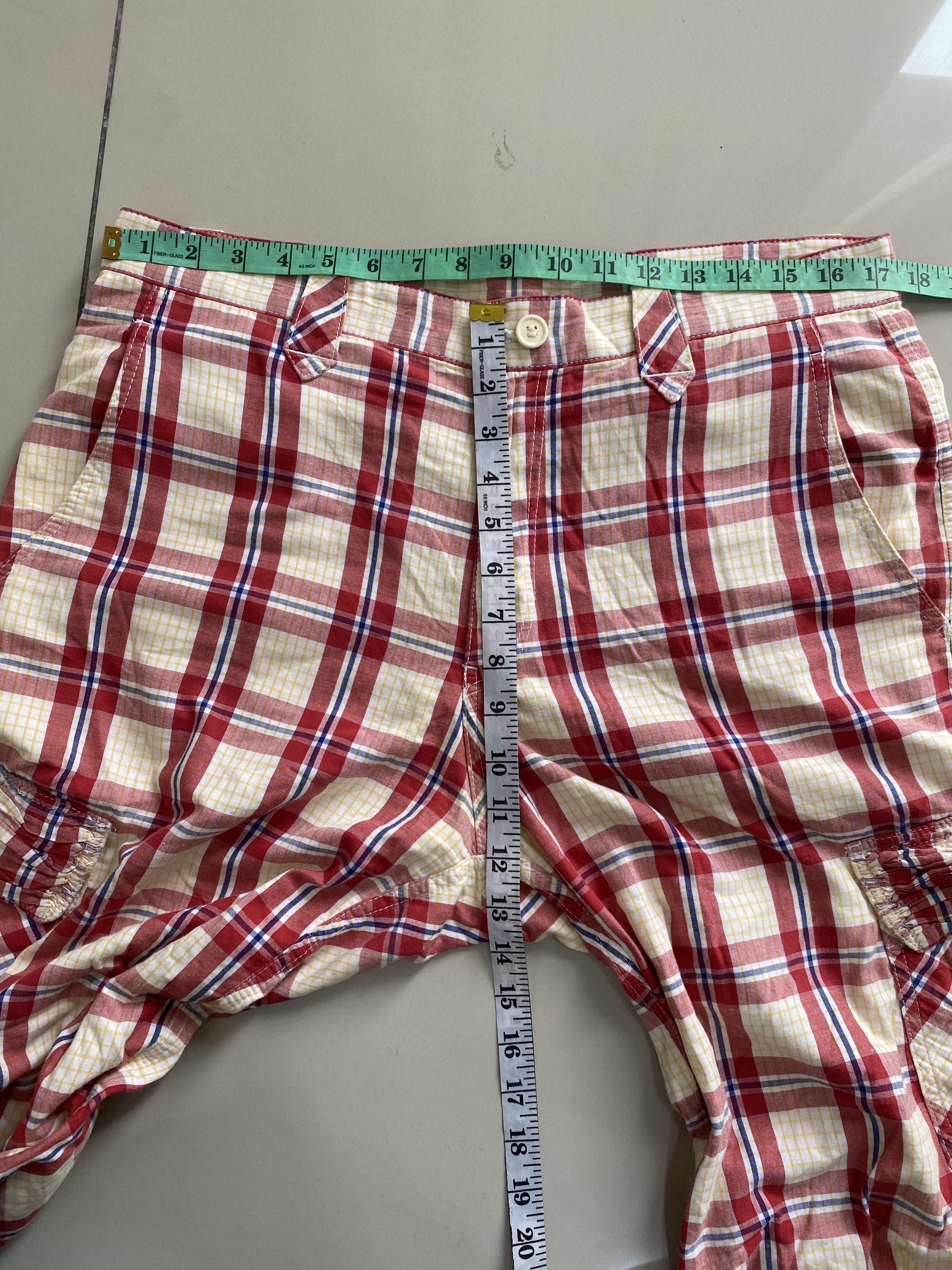 ISSEY MIYAKE CHECK PATTERN CARGO PANTS - 7