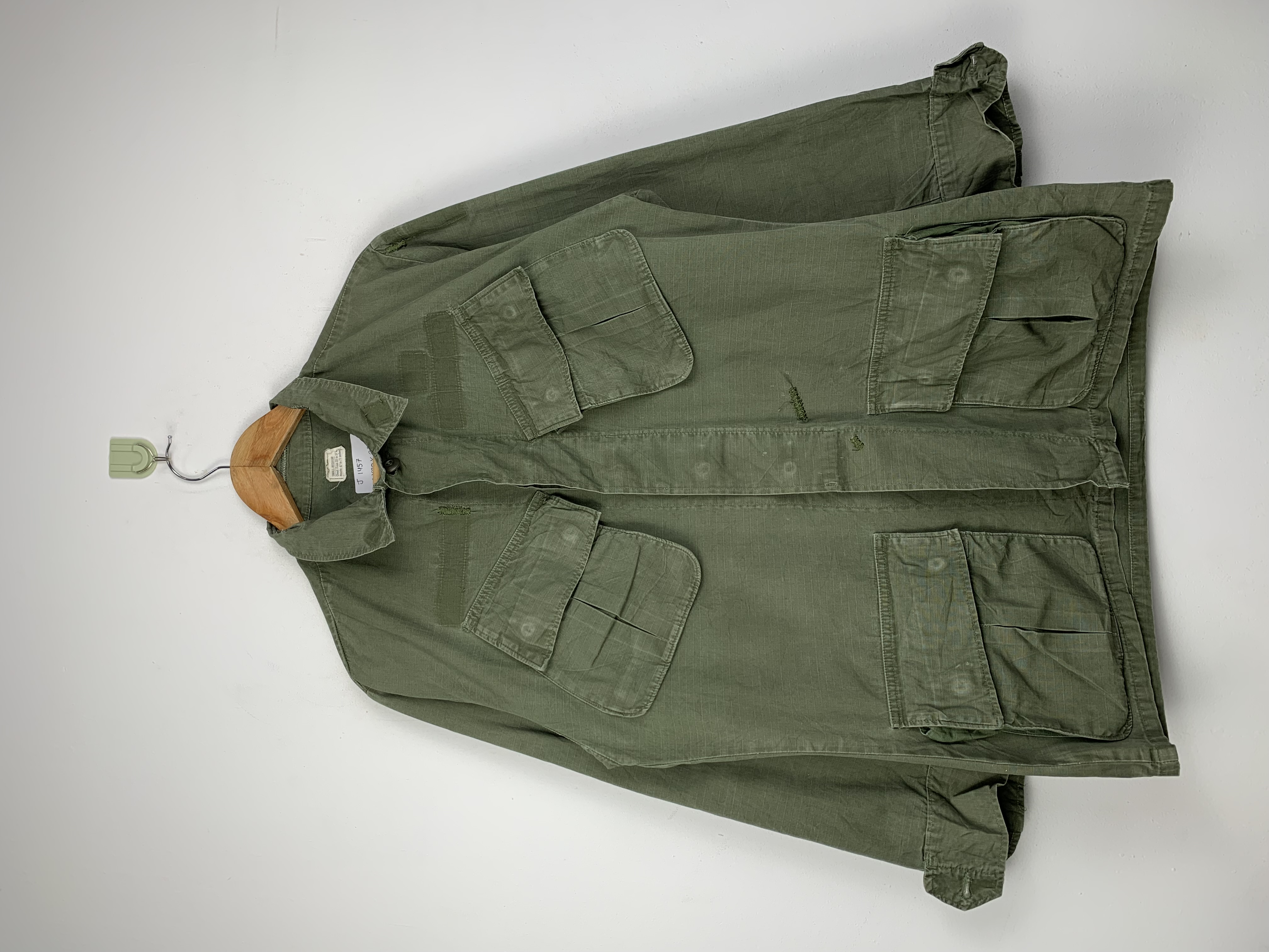 Other Designers Vintage - Vintage 60s US Army Jungle Fatigue Slant Pocket  Jacket | reuse_collection | REVERSIBLE