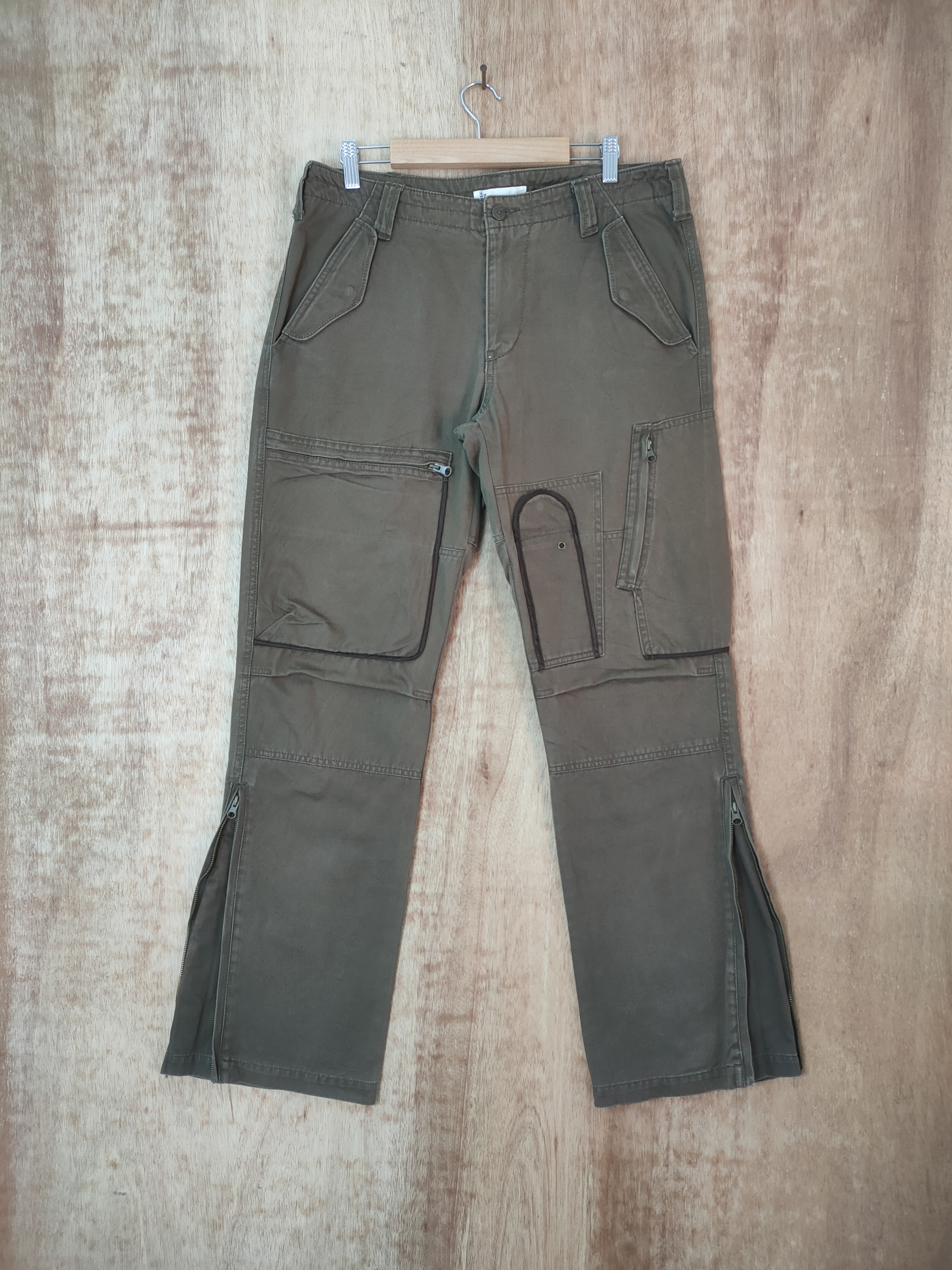 Vintage - VINTAGE GLOBAL WORK CARGO PANTS/ ZIP LEG OPEN - 1