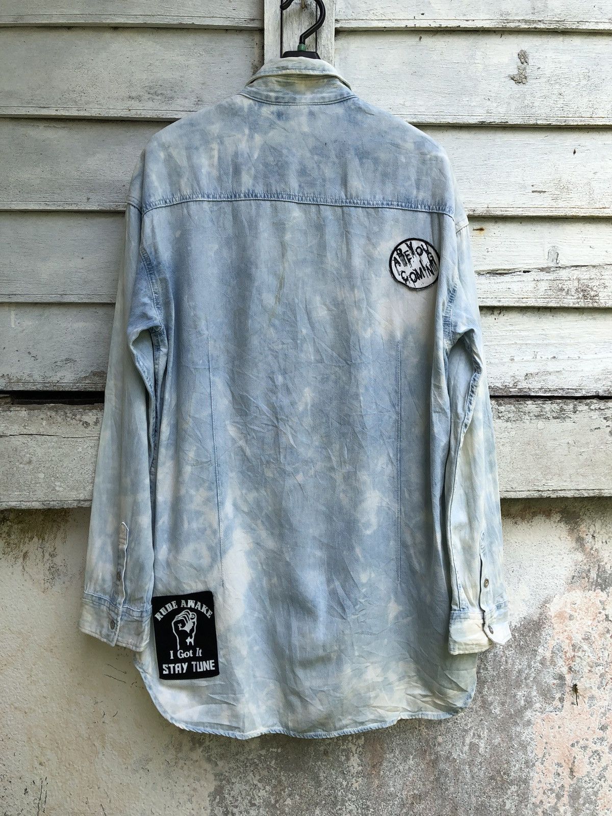 If Six Was Nine - Semanticdesign Acid Wash Patches Button L/S - 3