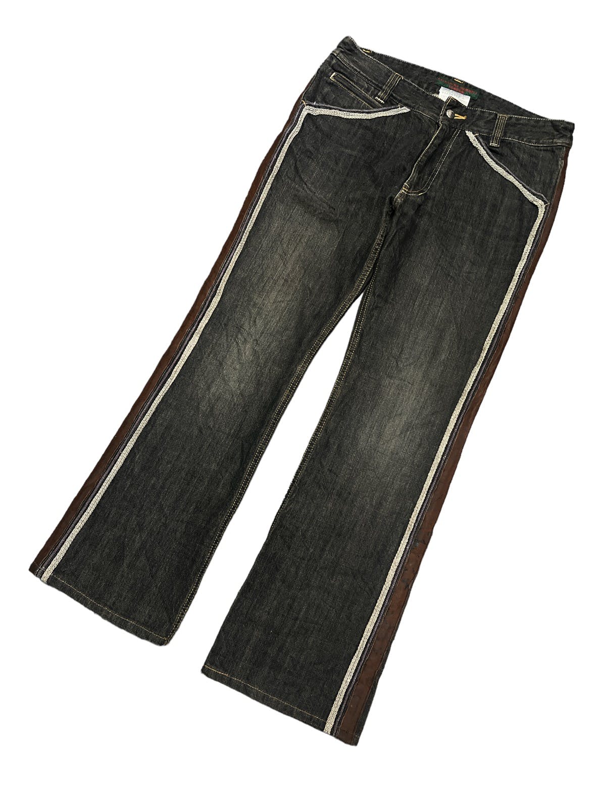 Vintage - FLARED💥KATHARINE HAMNETT LONDON DISTRESSED DENIM PANTS - 4