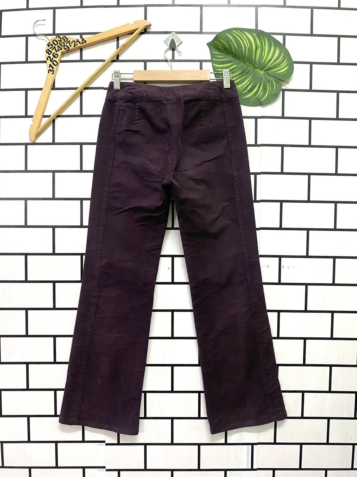 Japanese Brand - Flare MACPHEE Purple Bootcut No Pocket Pants - 2