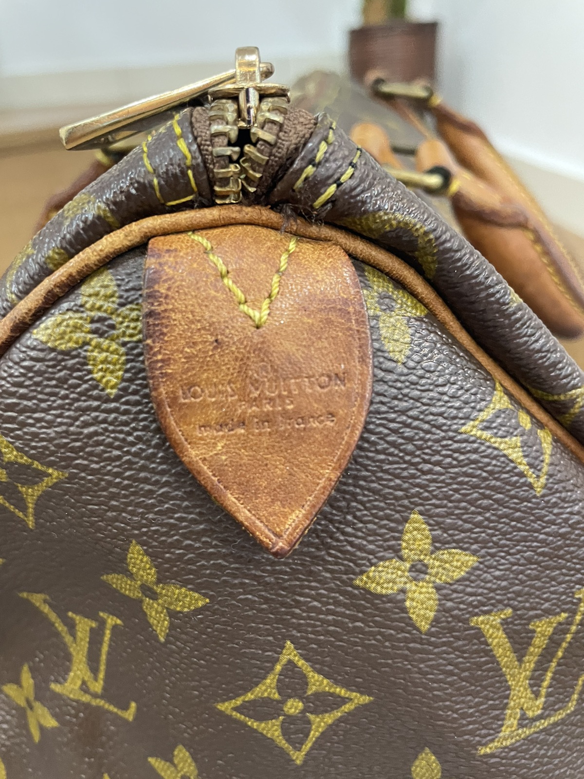 Authentic LOUIS VUITTON Speedy 30 replace zipper - 7