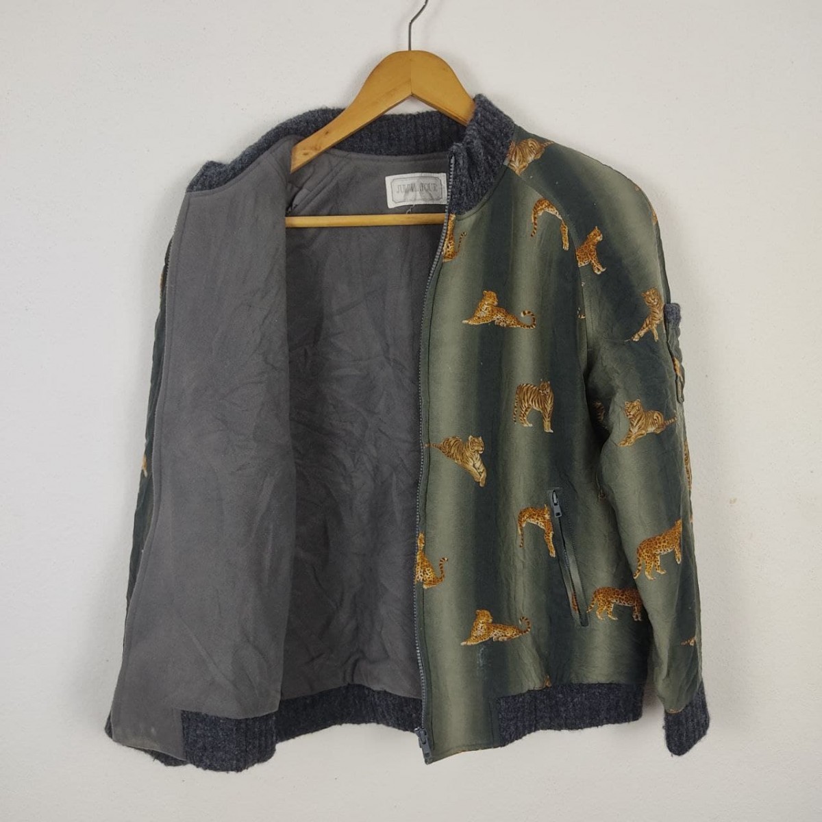 Bomber Style Jacket - Yakuza Japan Style Tiger Cheetah Full Print Bomber Jacket - 4