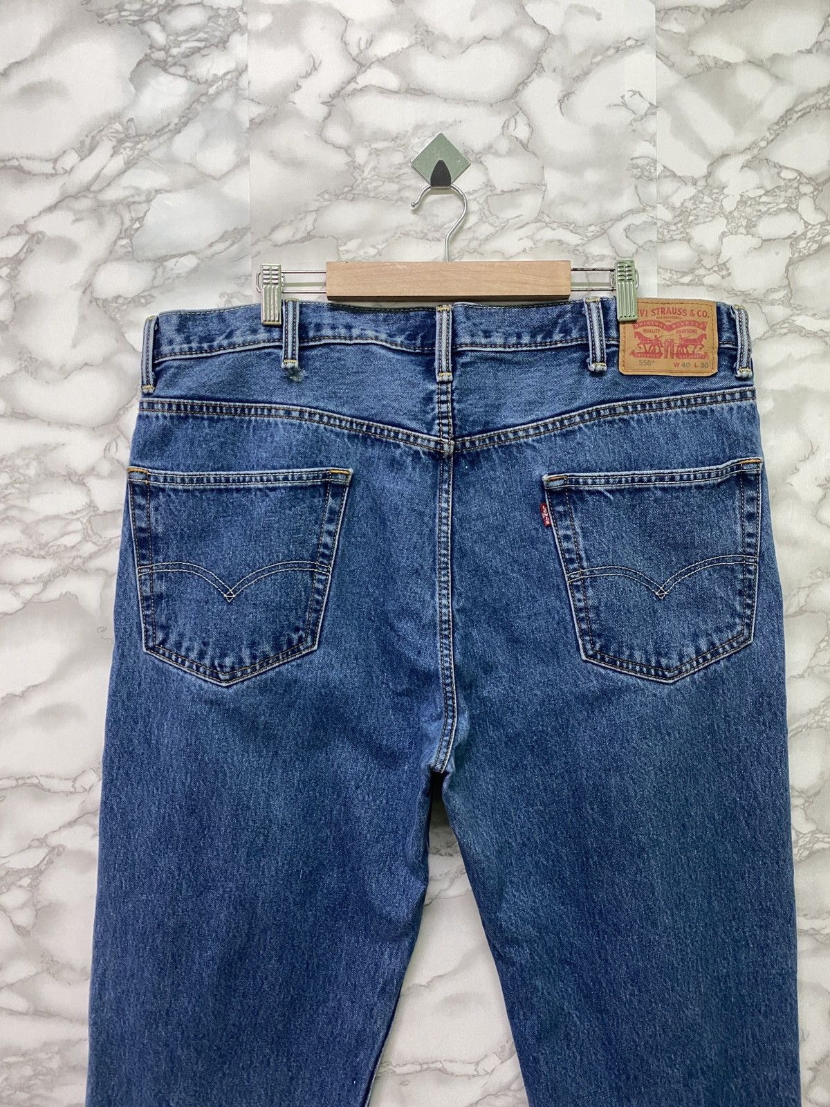 Vintage - Levi's 550 Blue Denim Distressed Jeans - L9 - 11