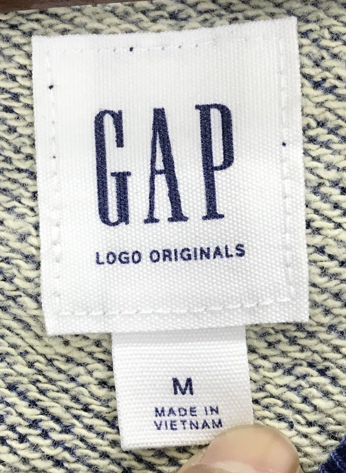 Vintage Gap Sweatshirt Denim Patch Work. - 8