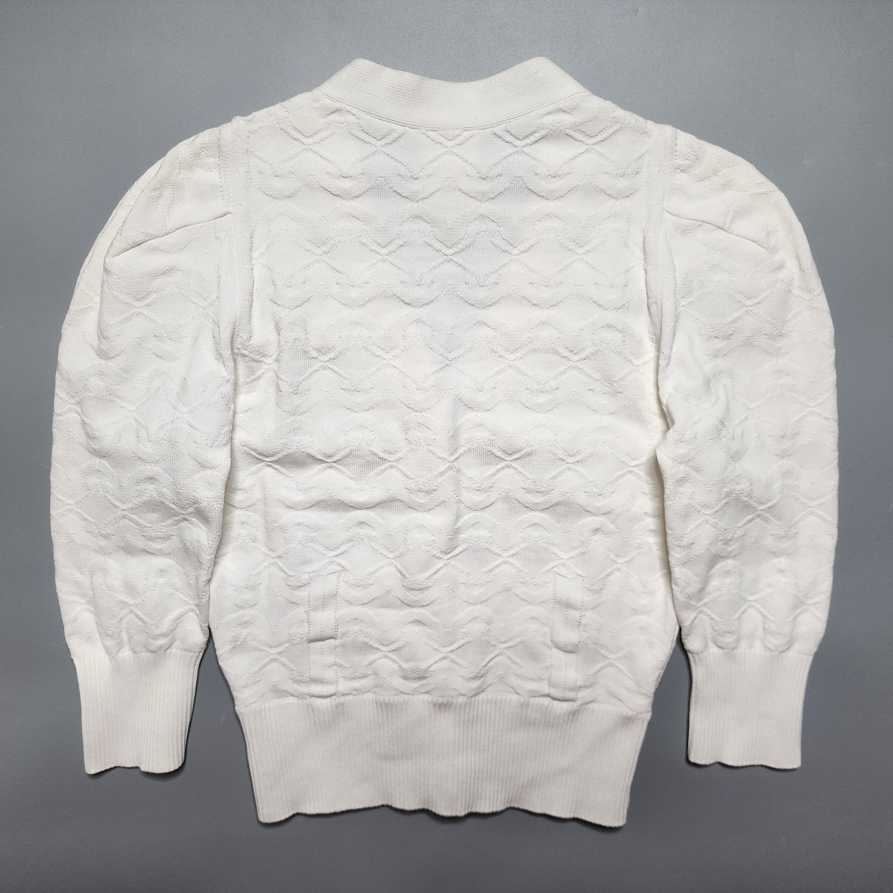 Chanel - Pre-Spring 2014 - White Knit 3/4 Sleeve Cardigan - 2
