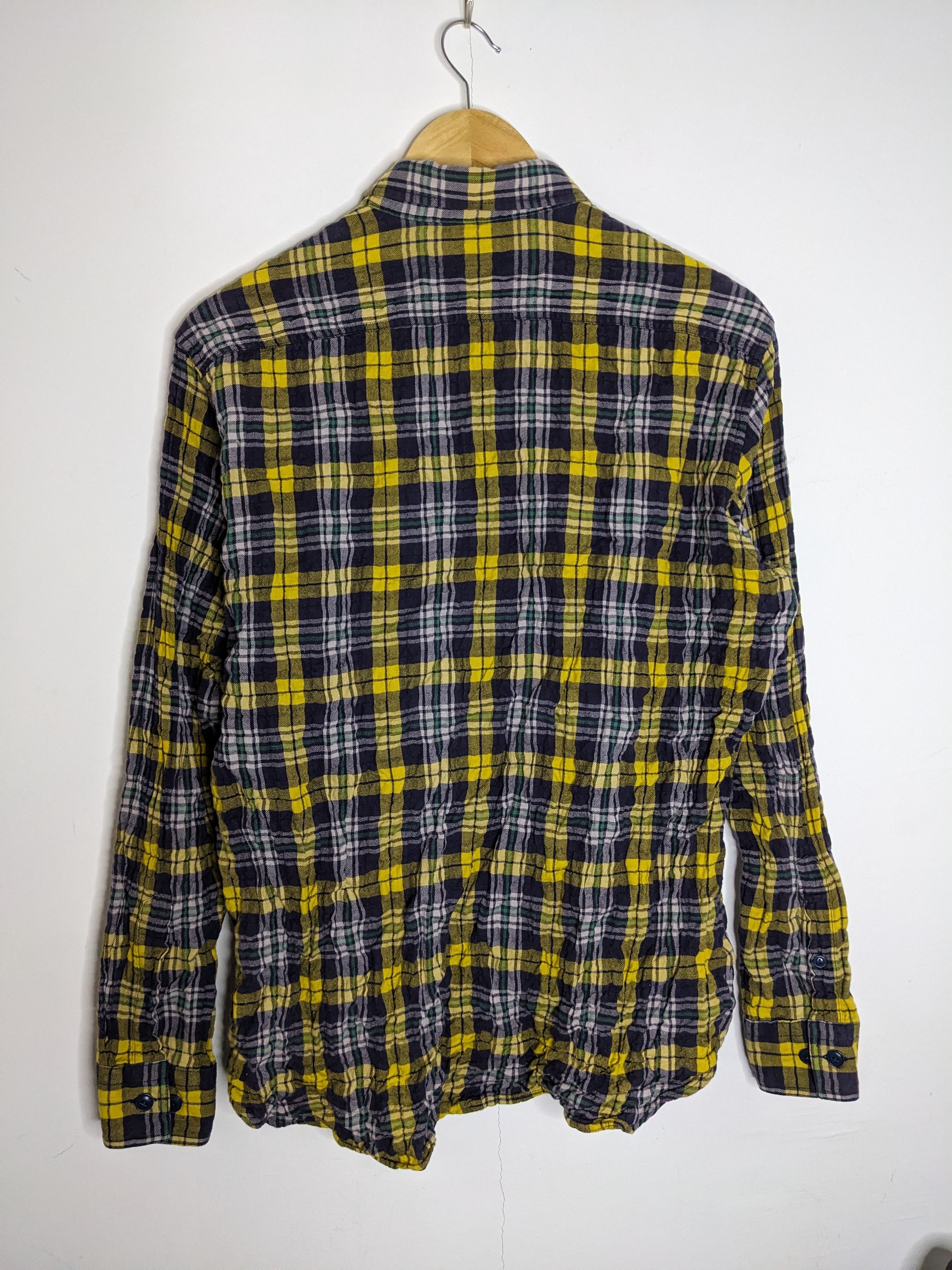 Burberry London Wrinkle Style Checked Plaid Flannel Shirt - 2