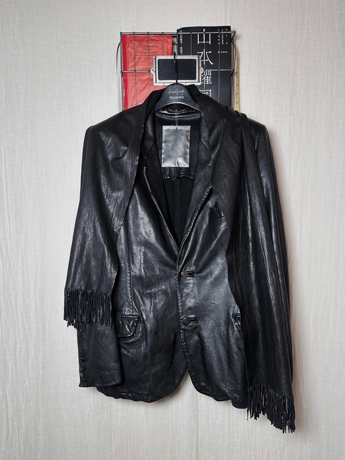 Yohji Yamamoto 03aw pimp period cowhide scarf suit - 2