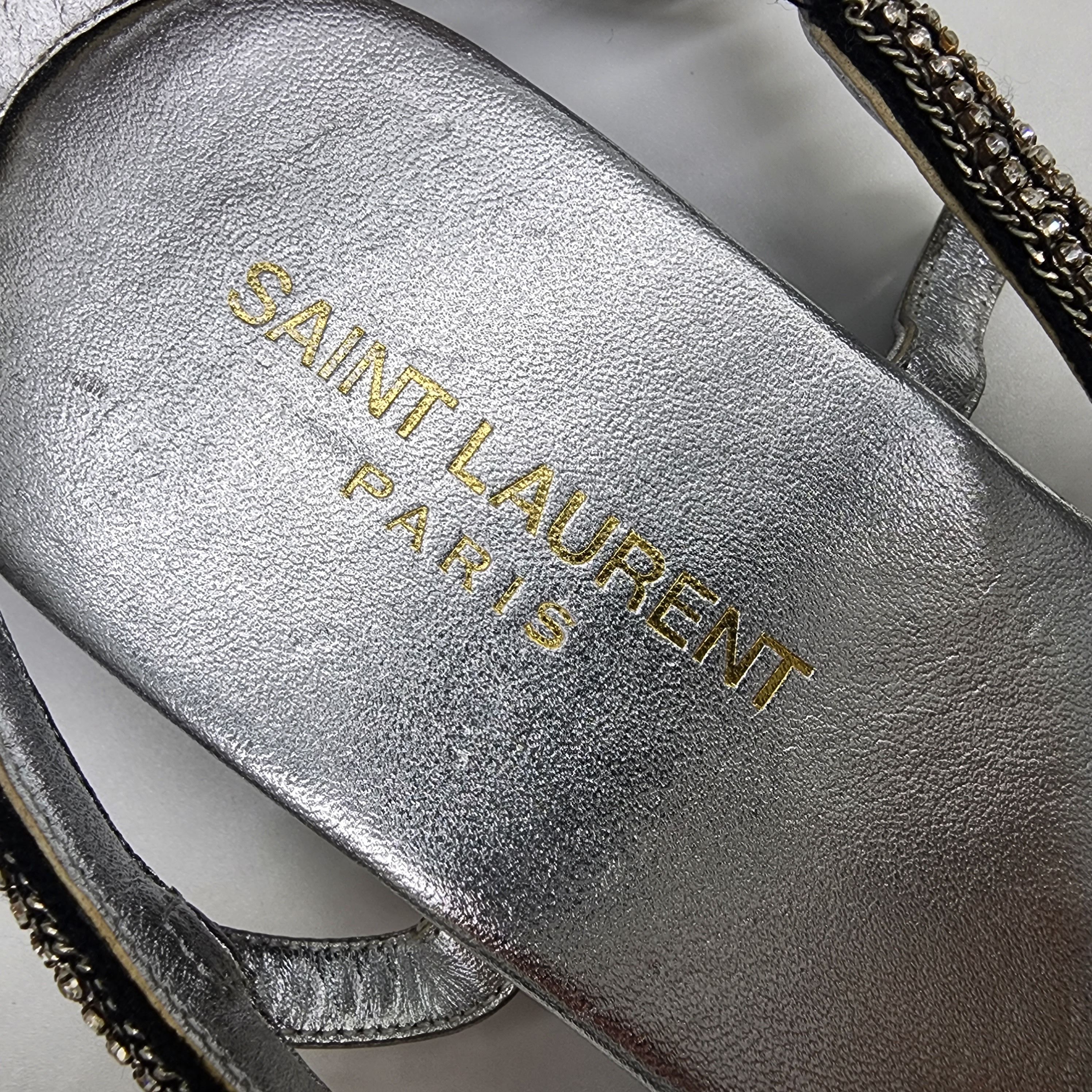 Saint Laurent Paris - Candy Snake Embellished Flat Sandals - 9