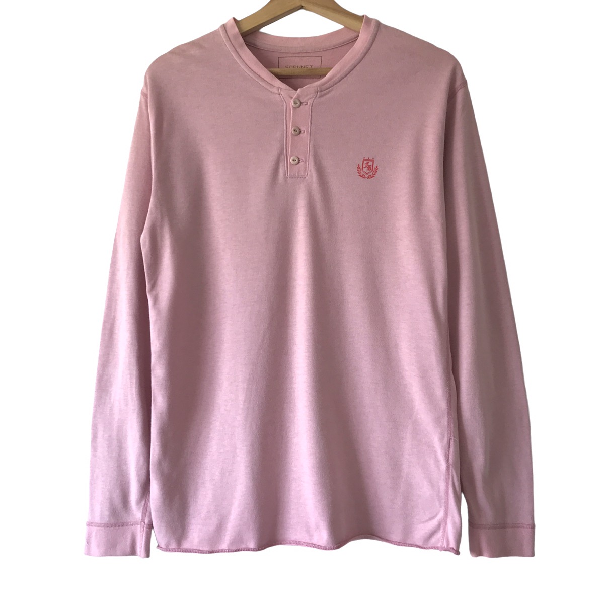 Sophnet. Japan Basic Logo Longsleeve Henley Tee - 1