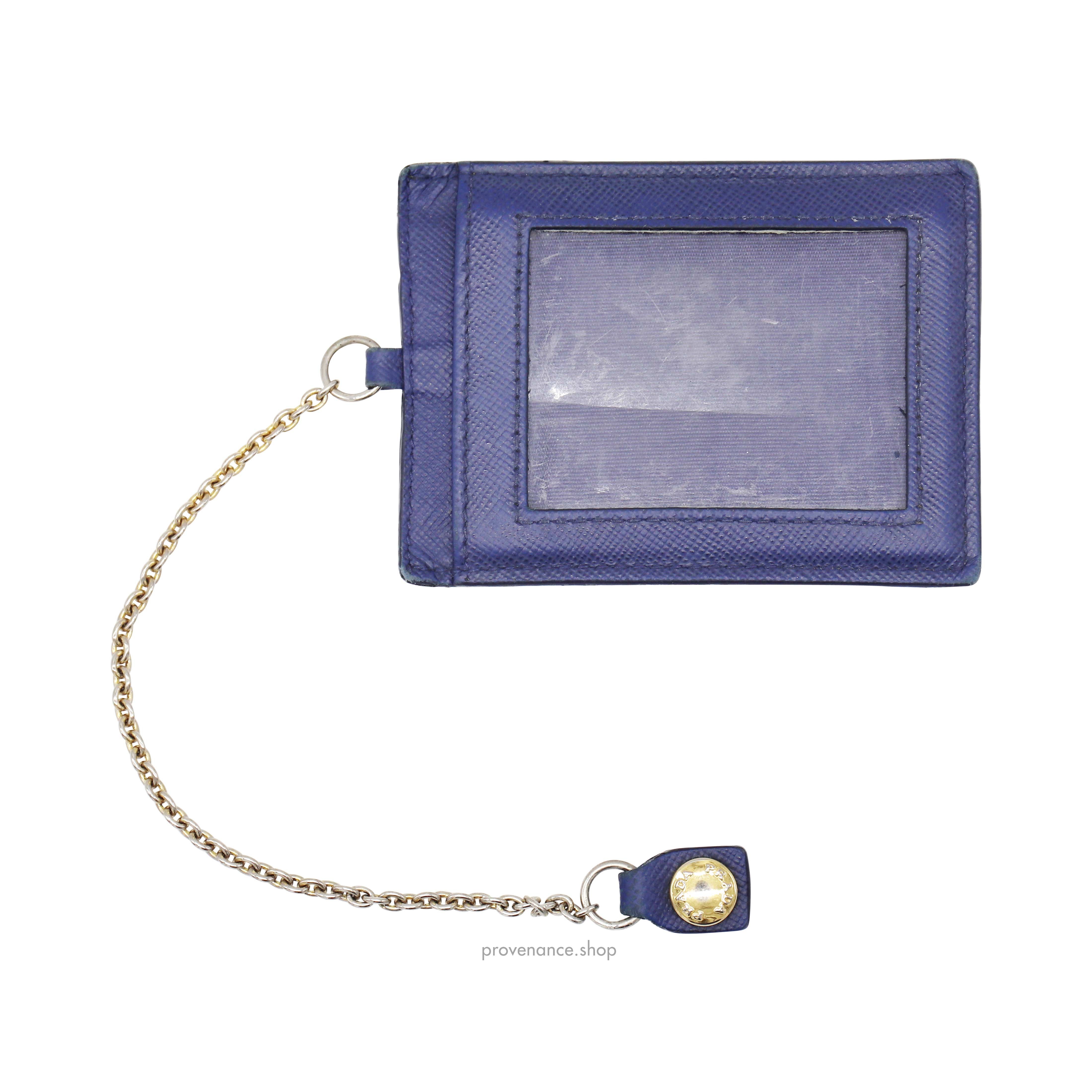 Prada Cardholder Wallet - Navy Blue Saffiano Leather - 3
