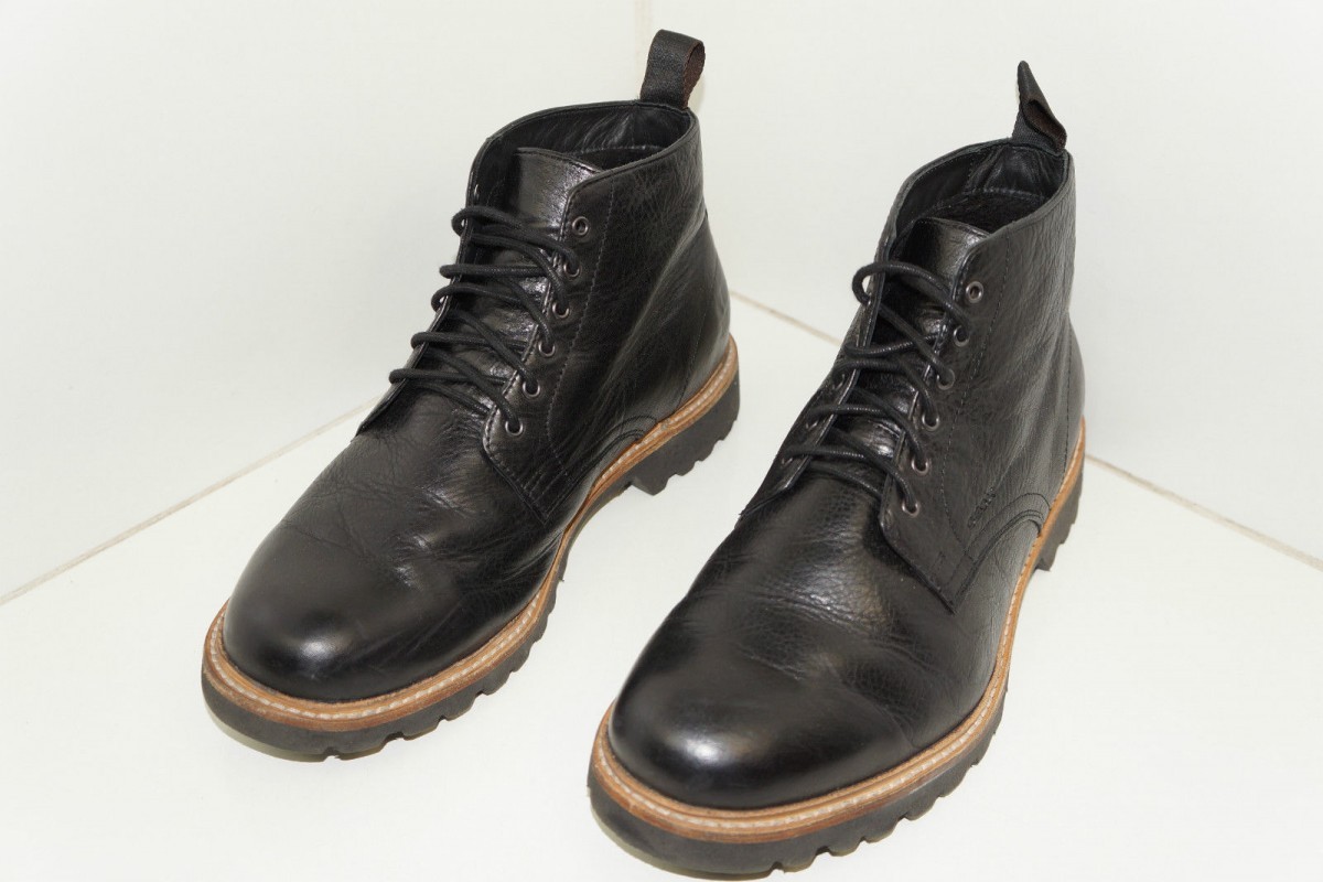 Geox - Commander Black Platform Creeper Leather Boots - 6